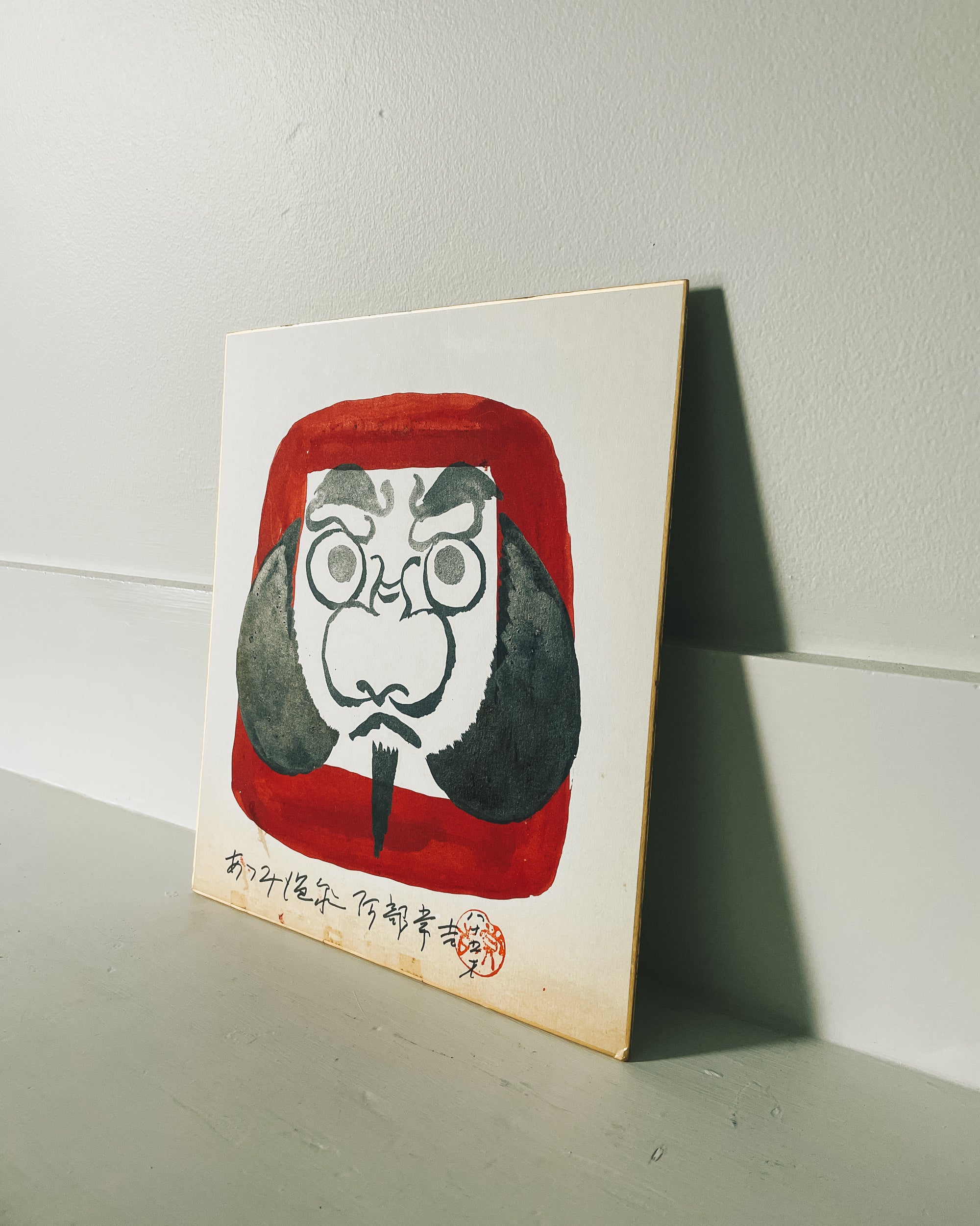 vintage shikishi kokeshi painting