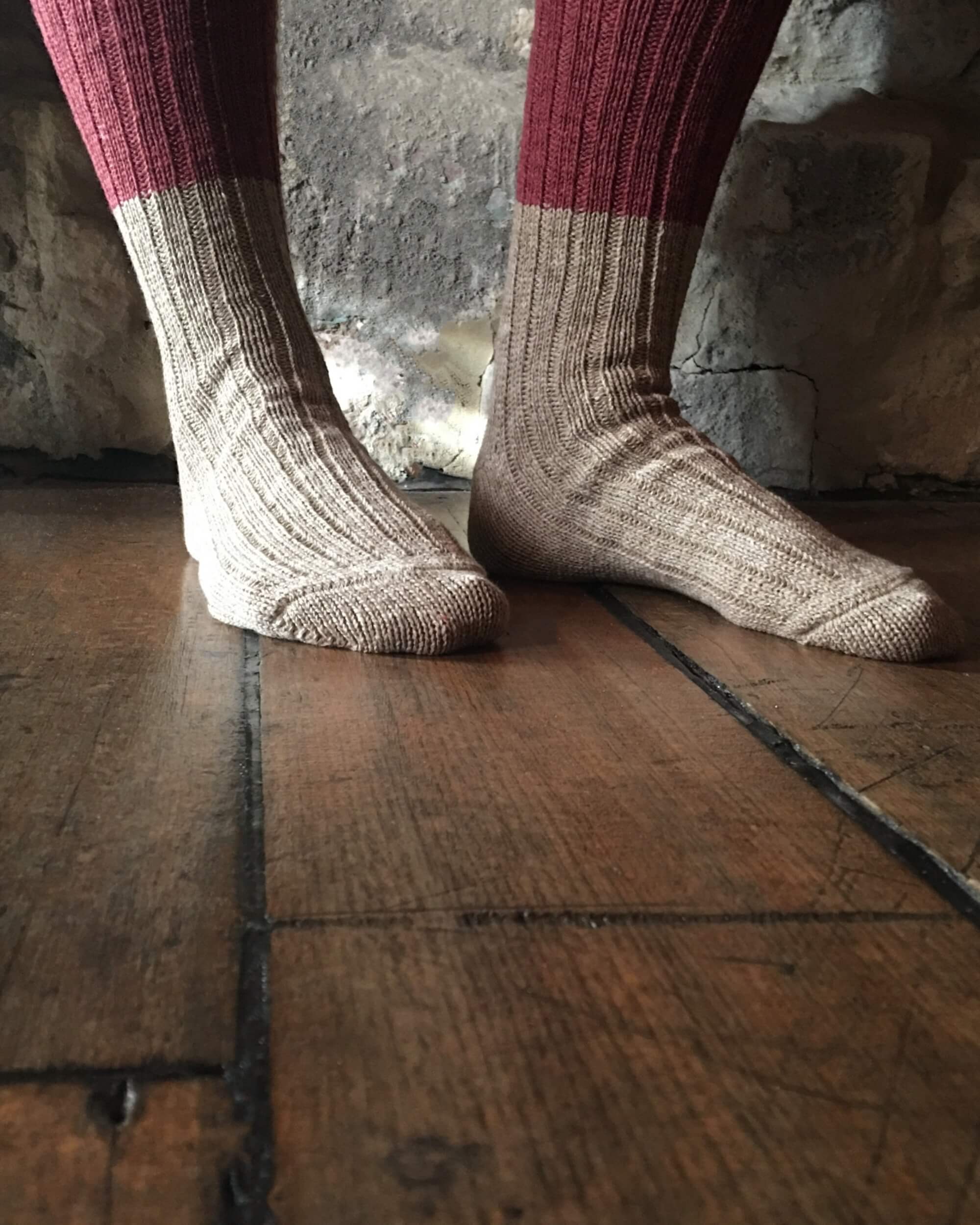 nishiguchi kutsushita : boston wool cotton slab socks