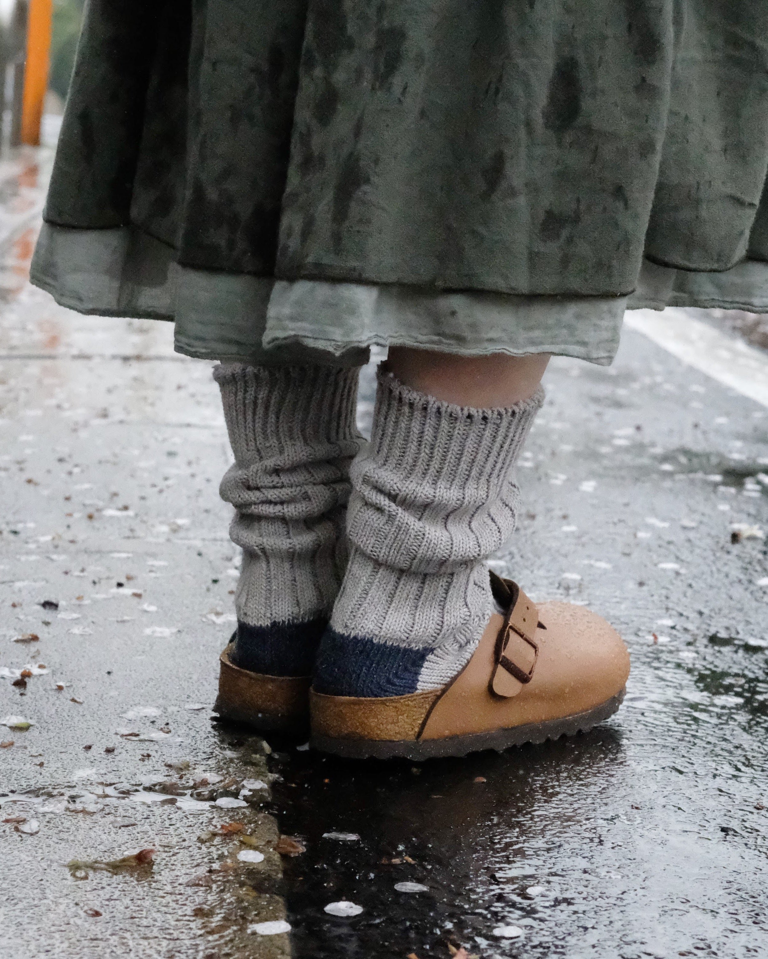 nishiguchi kutsushita : boston cotton ribbed sock