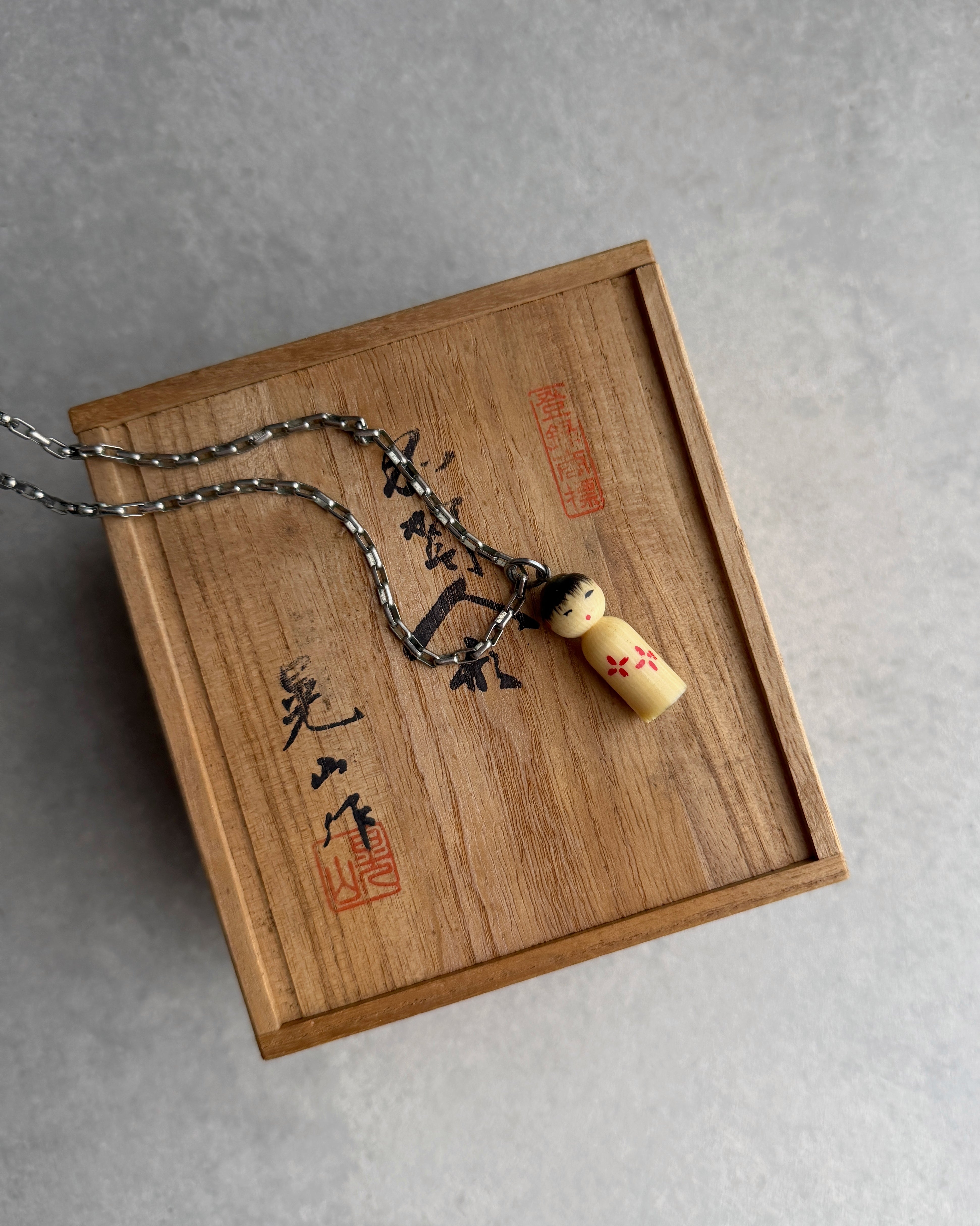 vintage kokeshi hanko charms