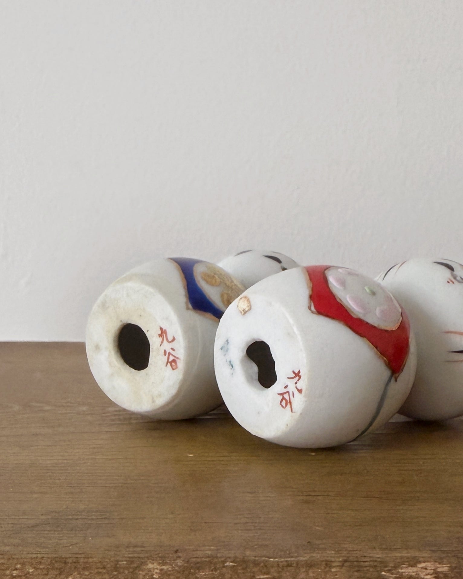vintage ceramic kokeshi pair