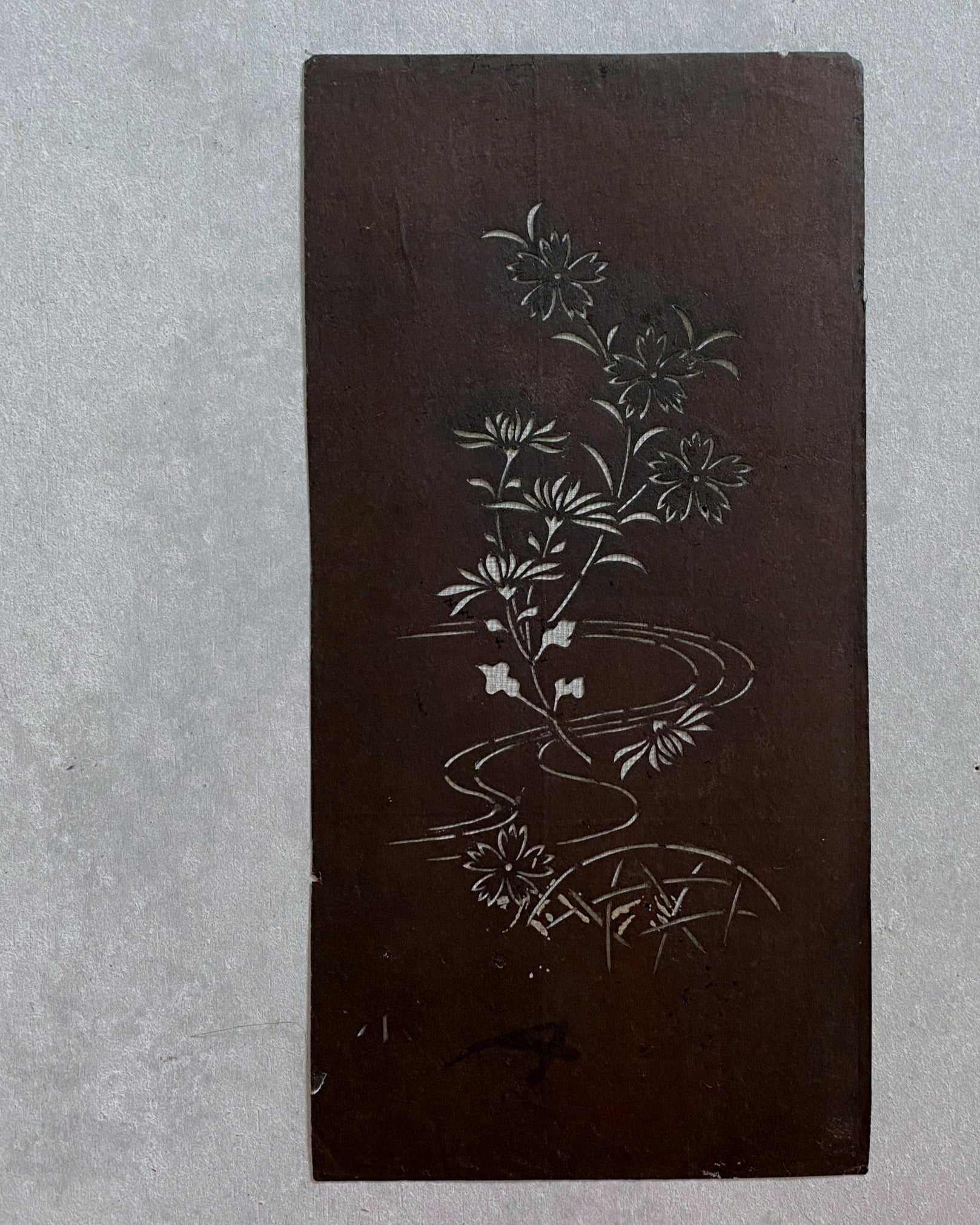 vintage japanese katagami stencil