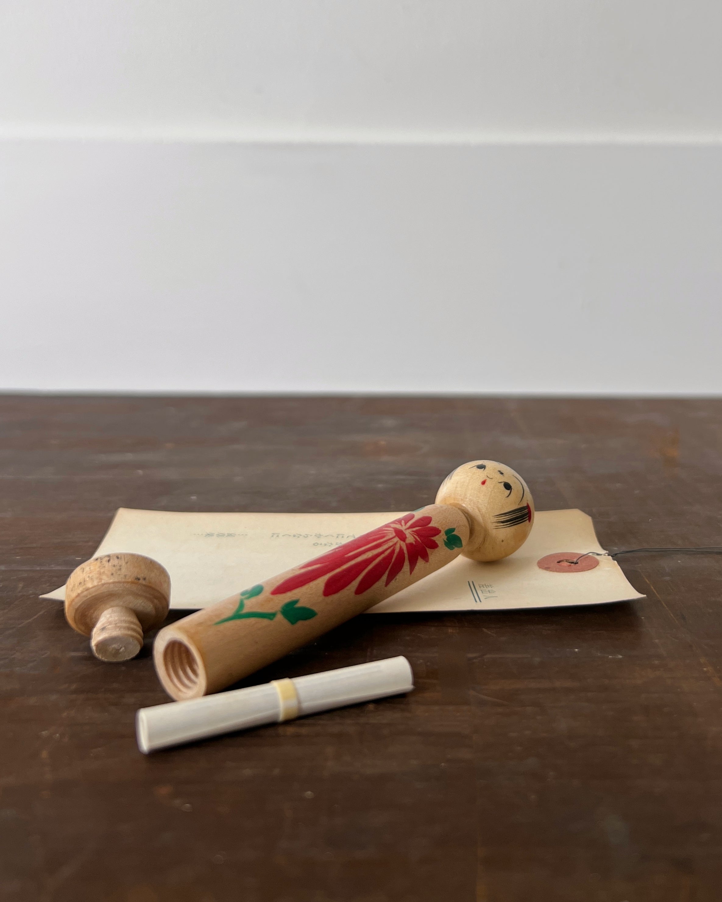 vintage letter kokeshi