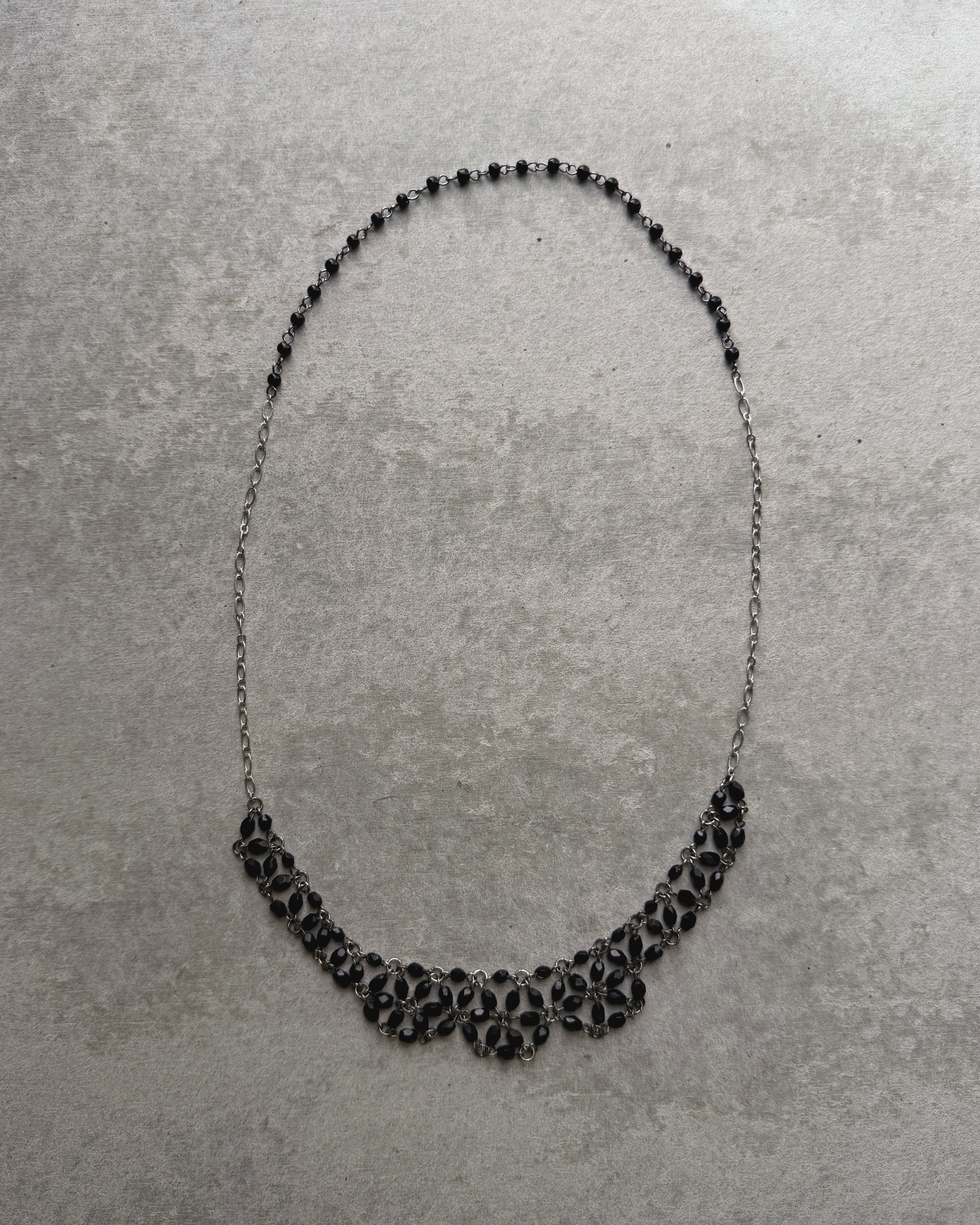 modern marcel : vintage glass bead necklace
