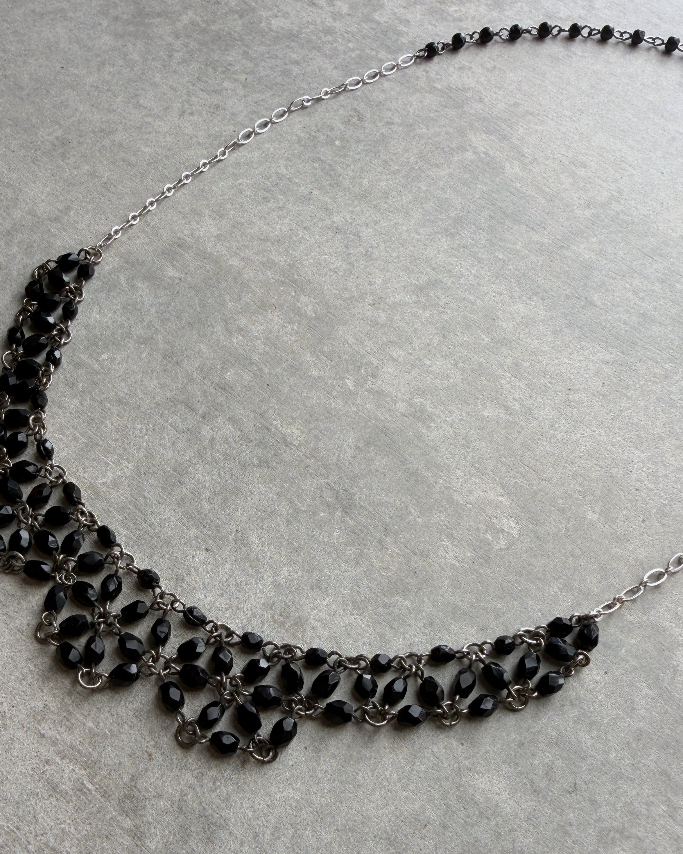 modern marcel : vintage glass bead necklace