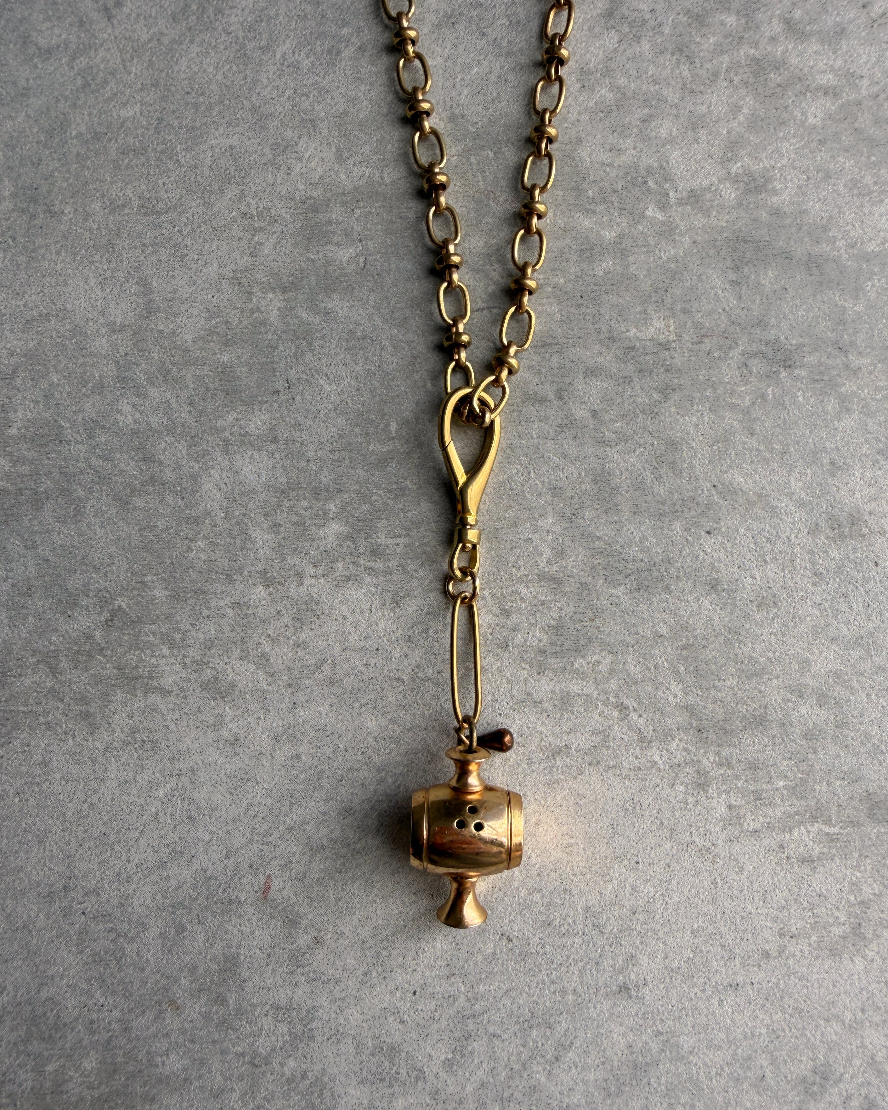 modern marcel : vintage netsuke hammer pendant necklace