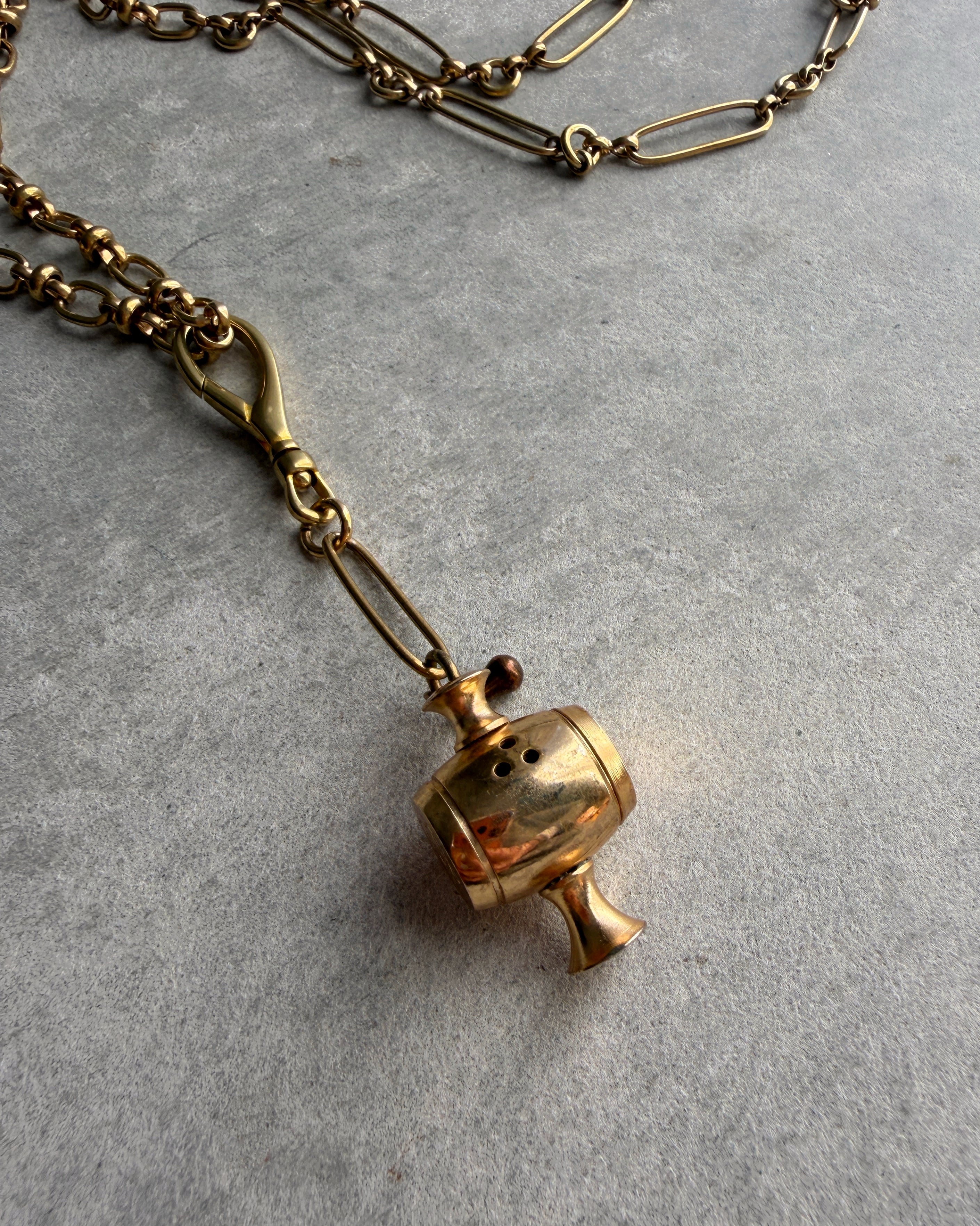 modern marcel : vintage netsuke hammer pendant necklace