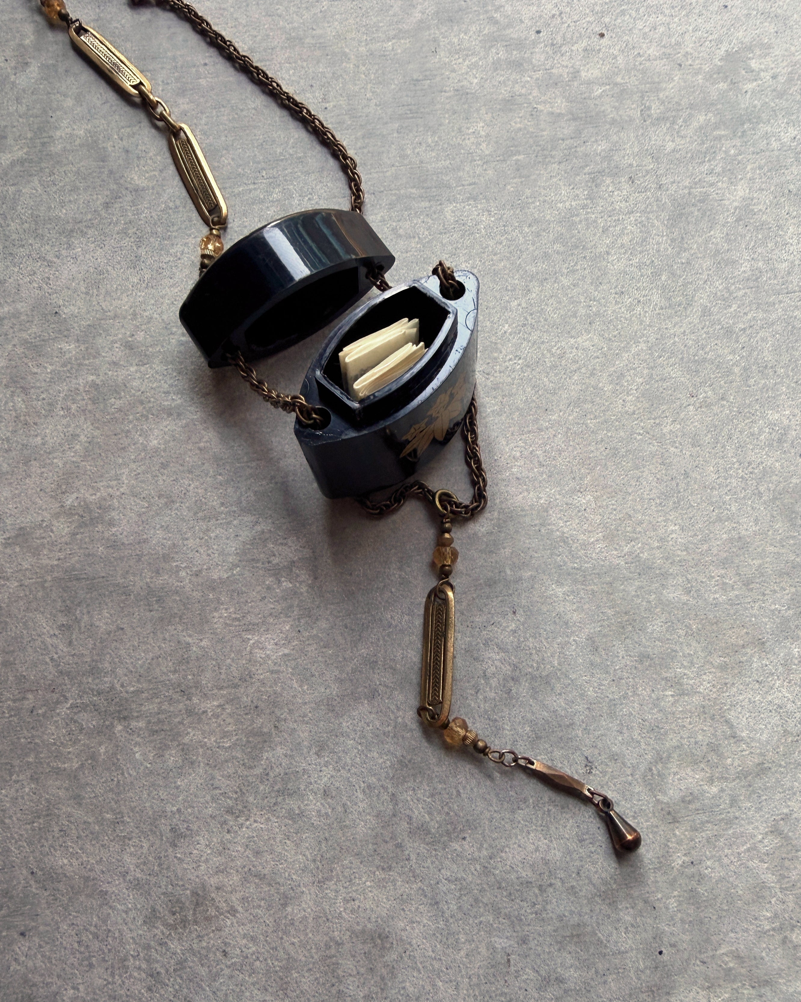 modern marcel : vintage Japanese omamori pendant necklace