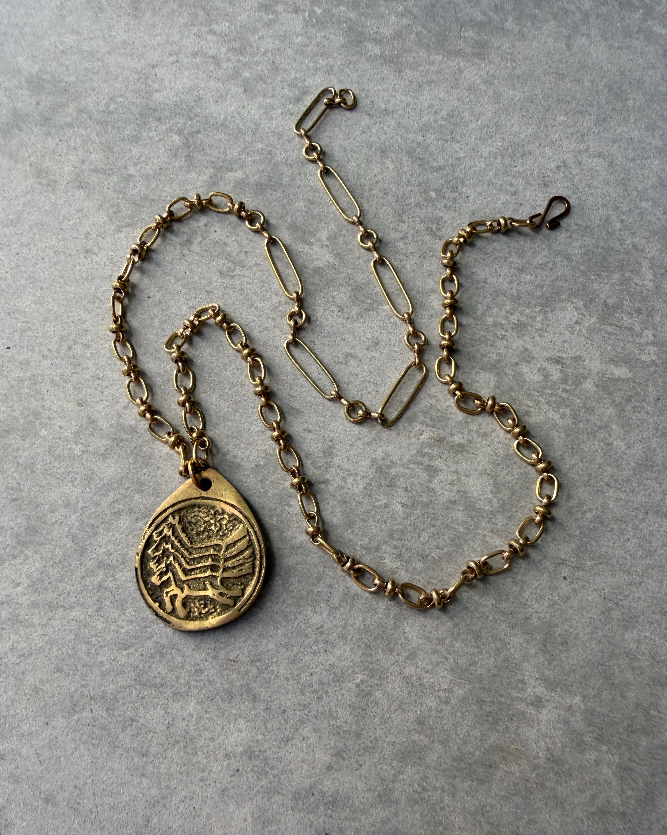 modern marcel : vintage korean horse pendant necklace