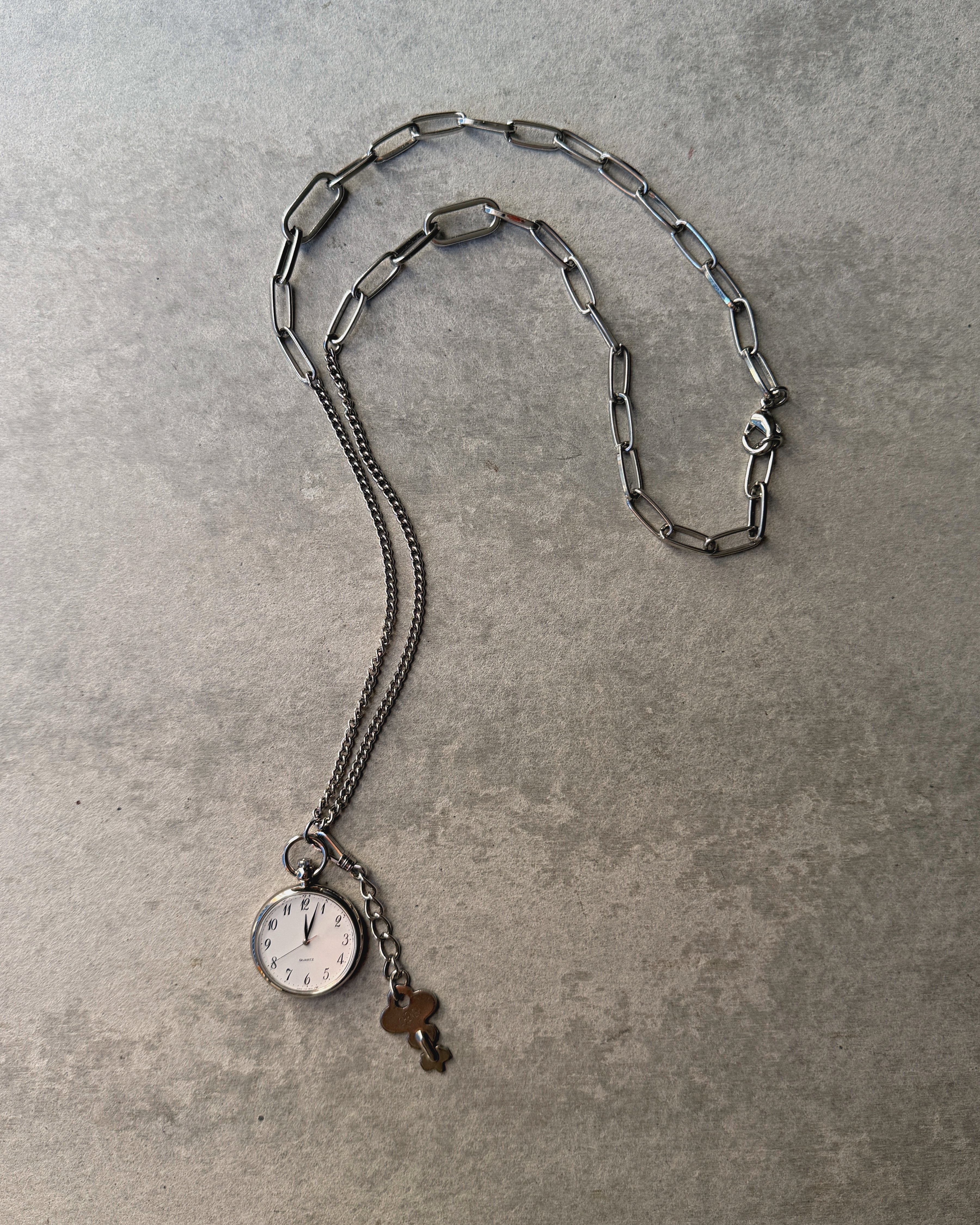 modern marcel : vintage Japanese pocket watch pendant necklace
