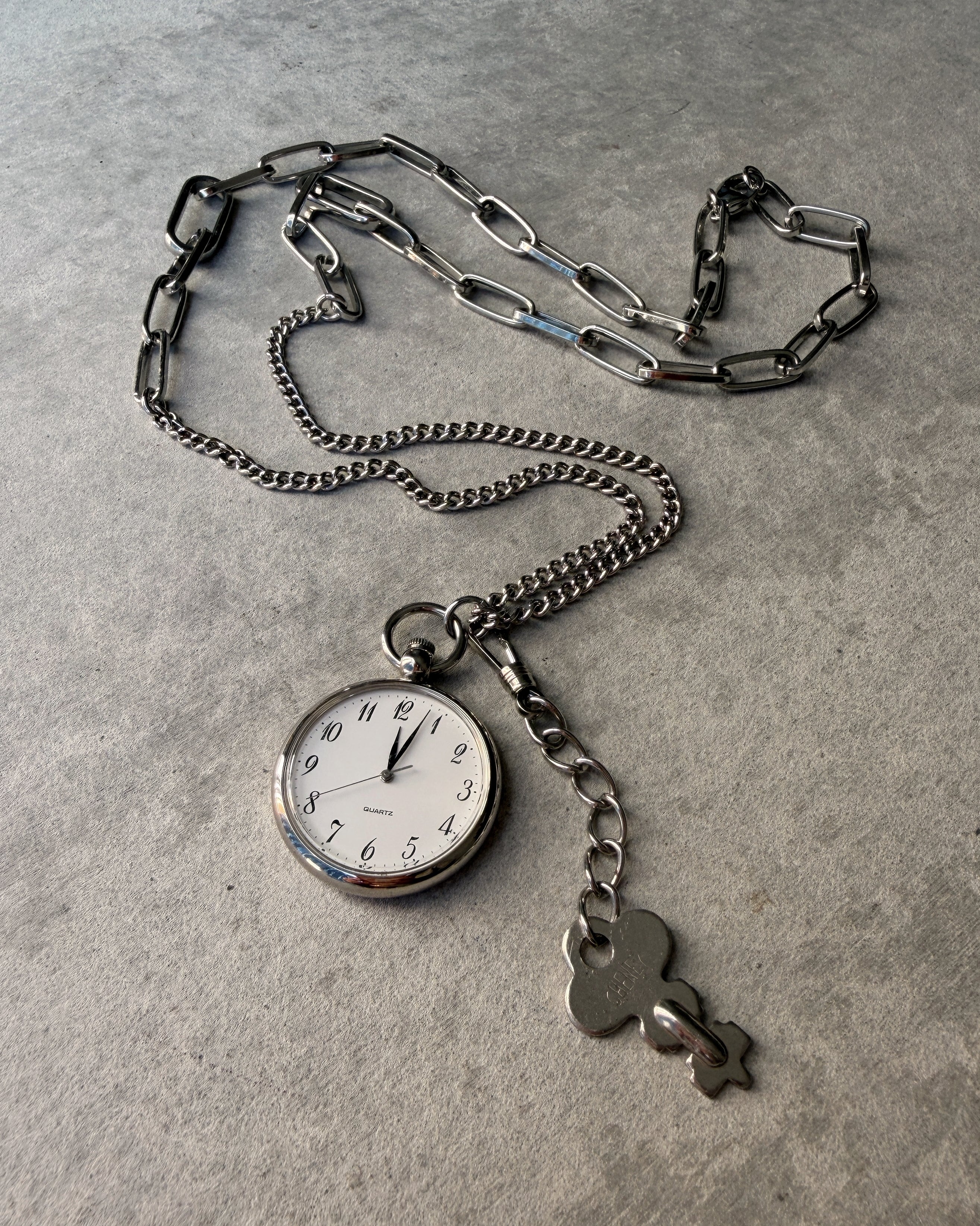 modern marcel : vintage Japanese pocket watch pendant necklace