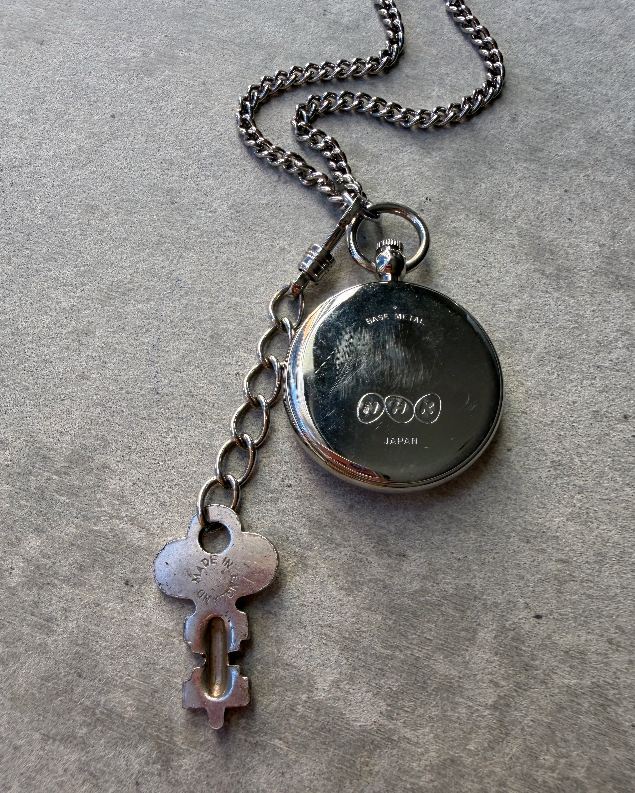 modern marcel : vintage Japanese pocket watch pendant necklace