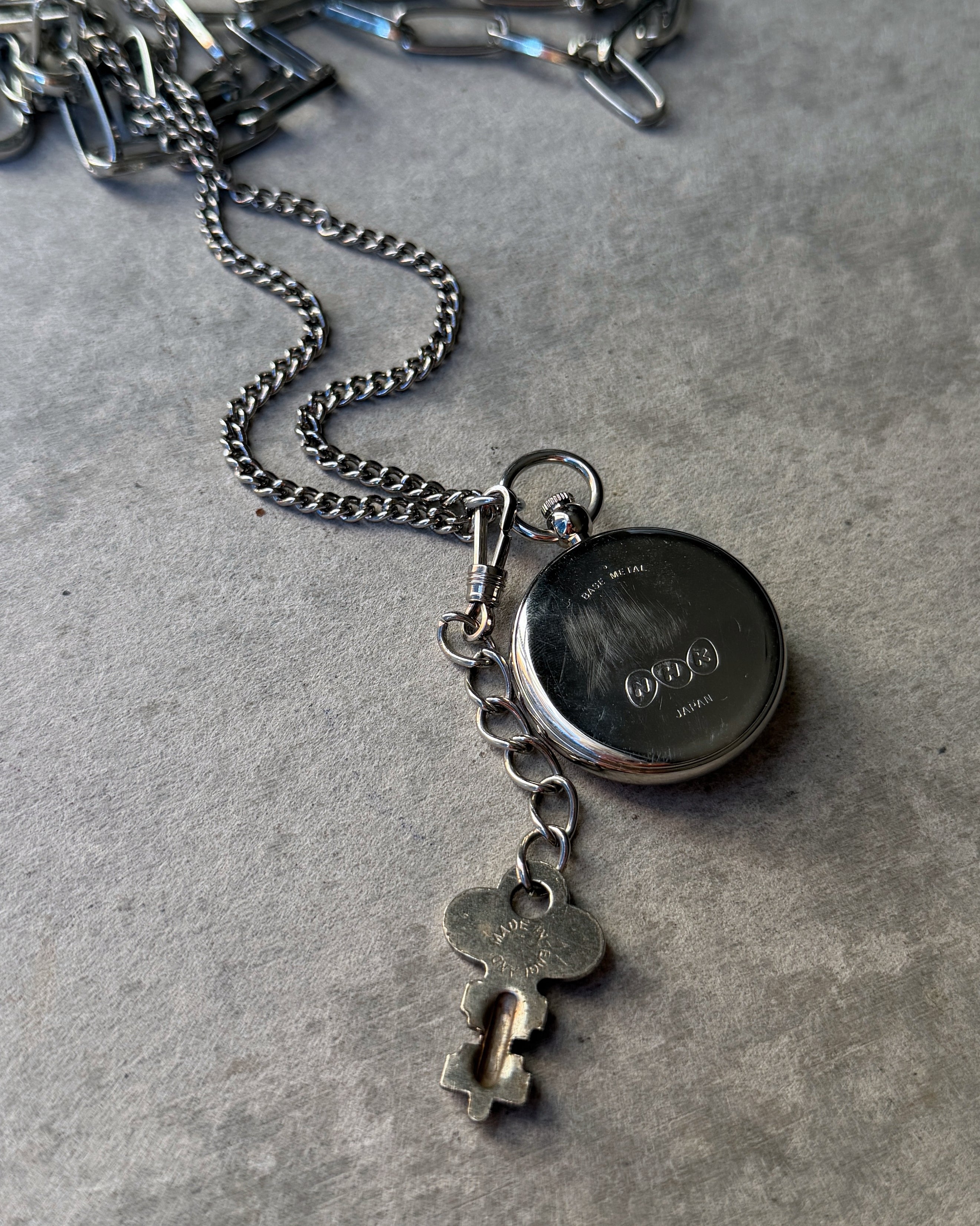 modern marcel : vintage Japanese pocket watch pendant necklace