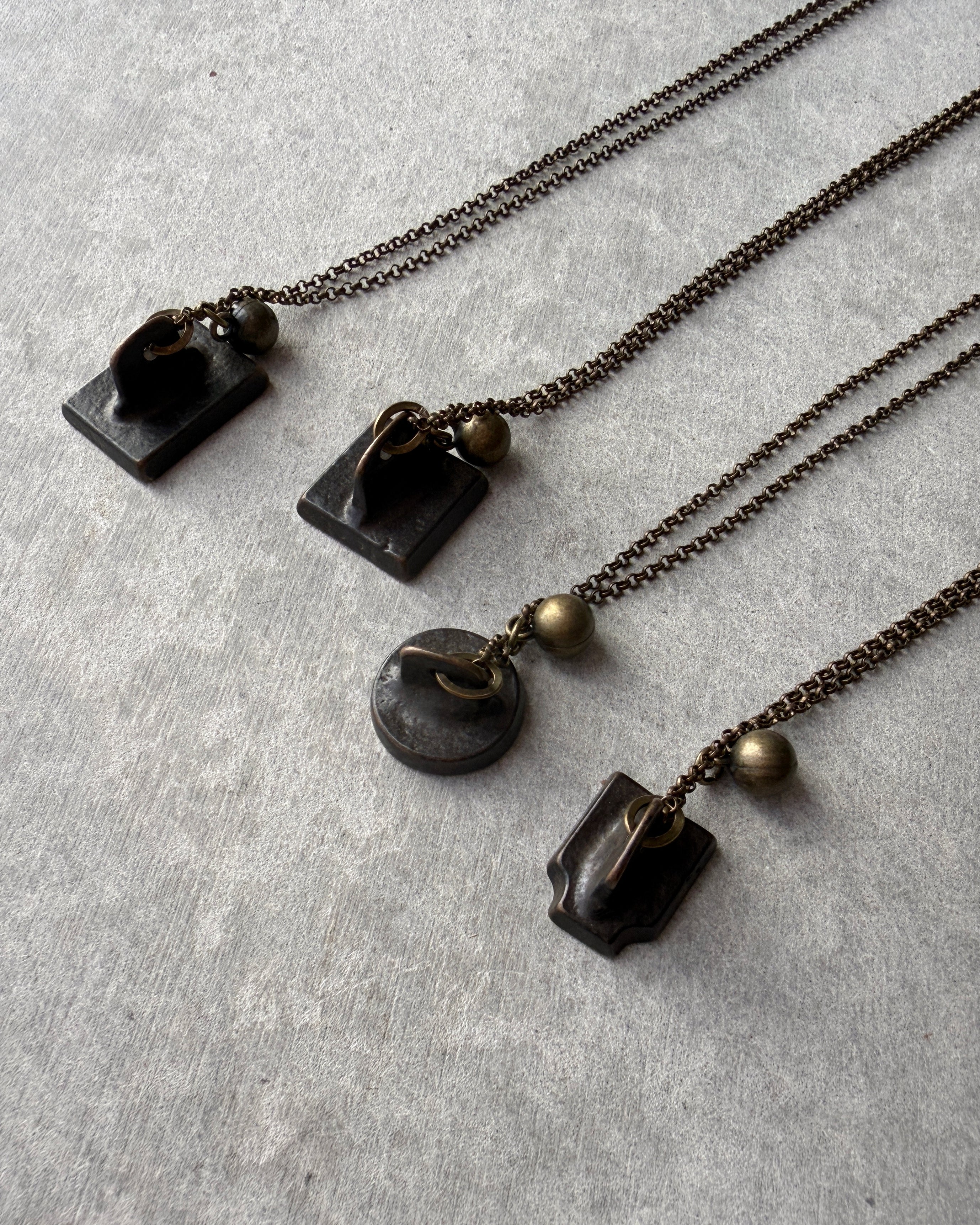 modern marcel : vintage Japanese hanko stamp pendant necklace