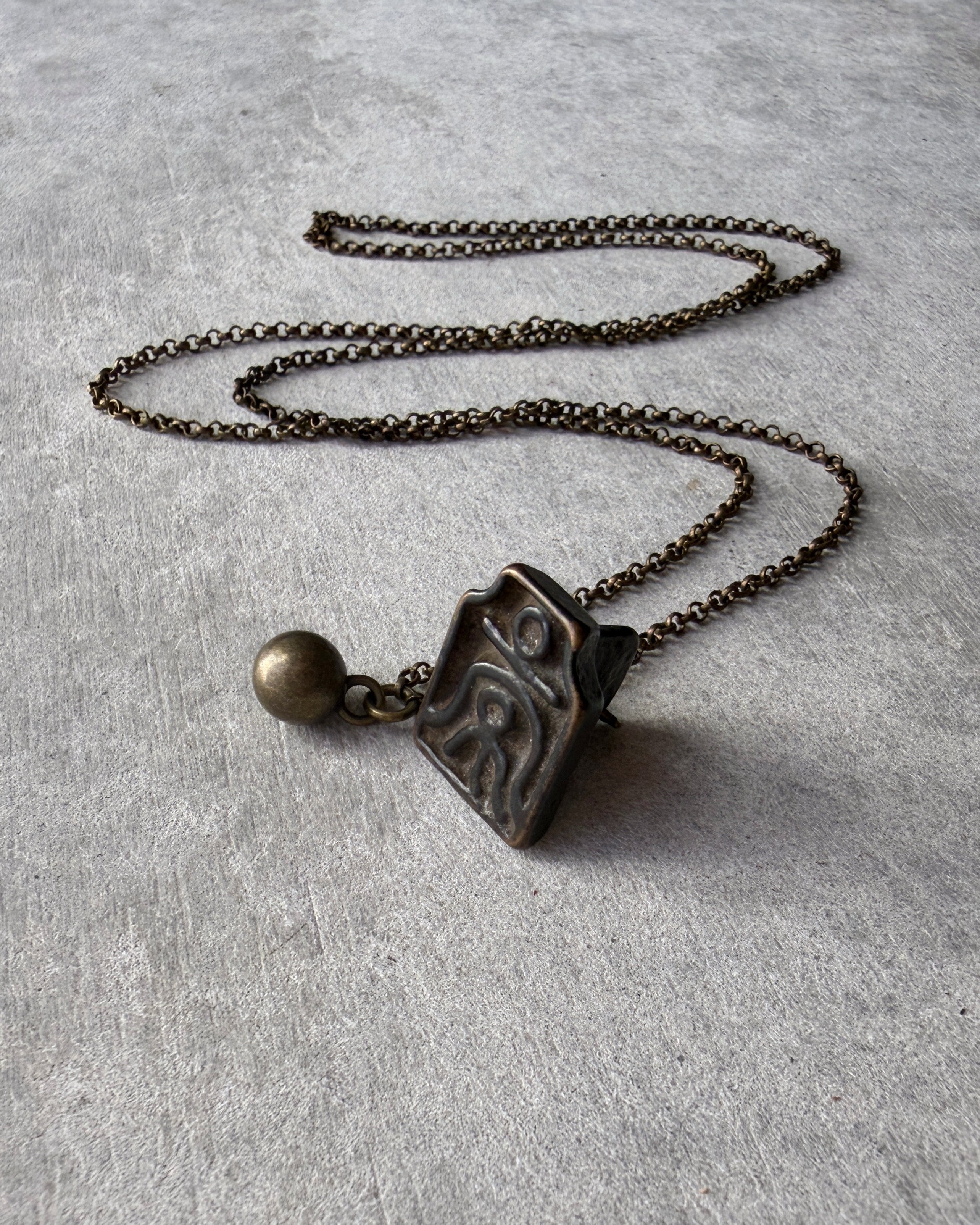 modern marcel : vintage Japanese hanko stamp pendant necklace