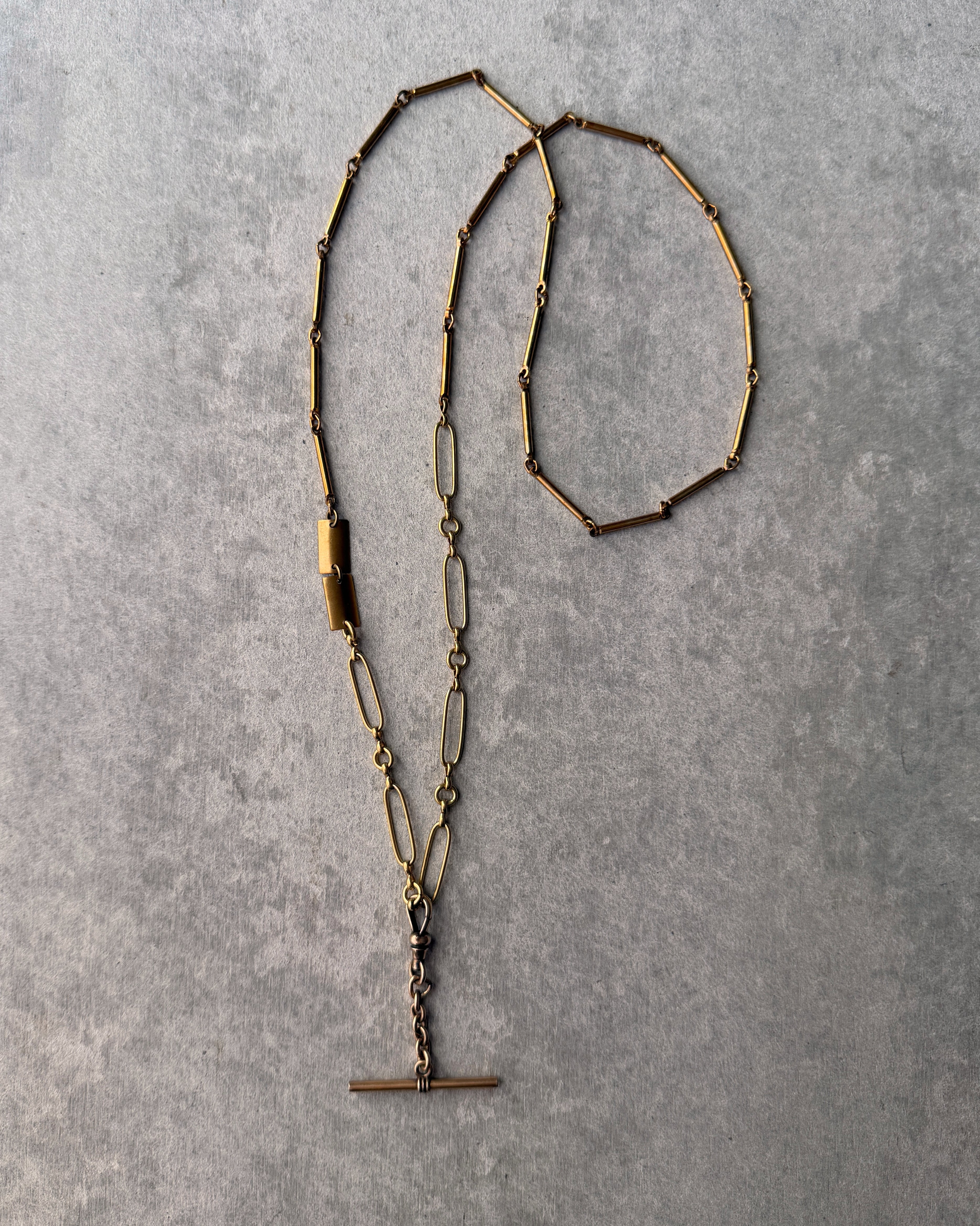 modern marcel : t-bar pendant necklace