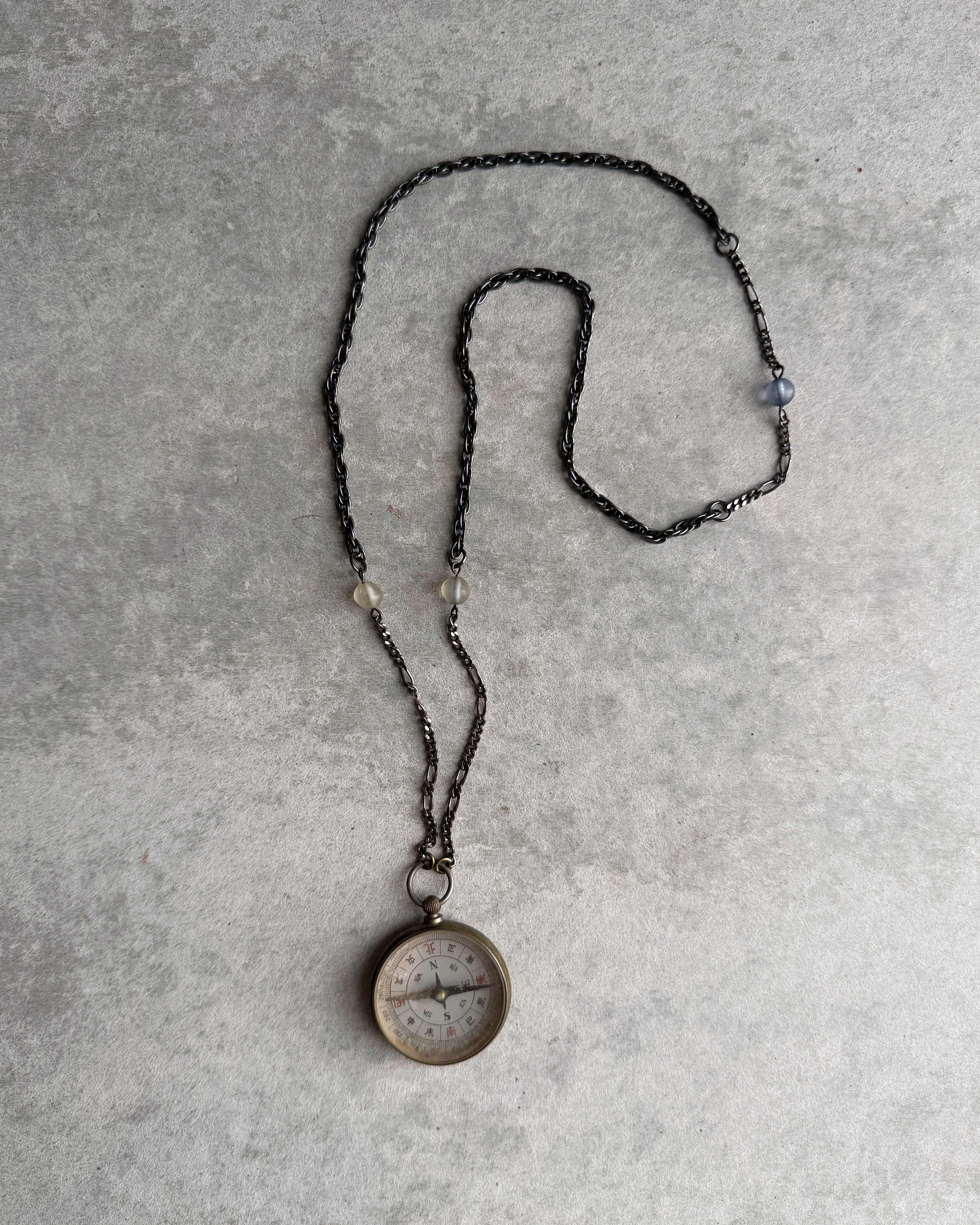 modern marcel : vintage Japanese compass pendant necklace