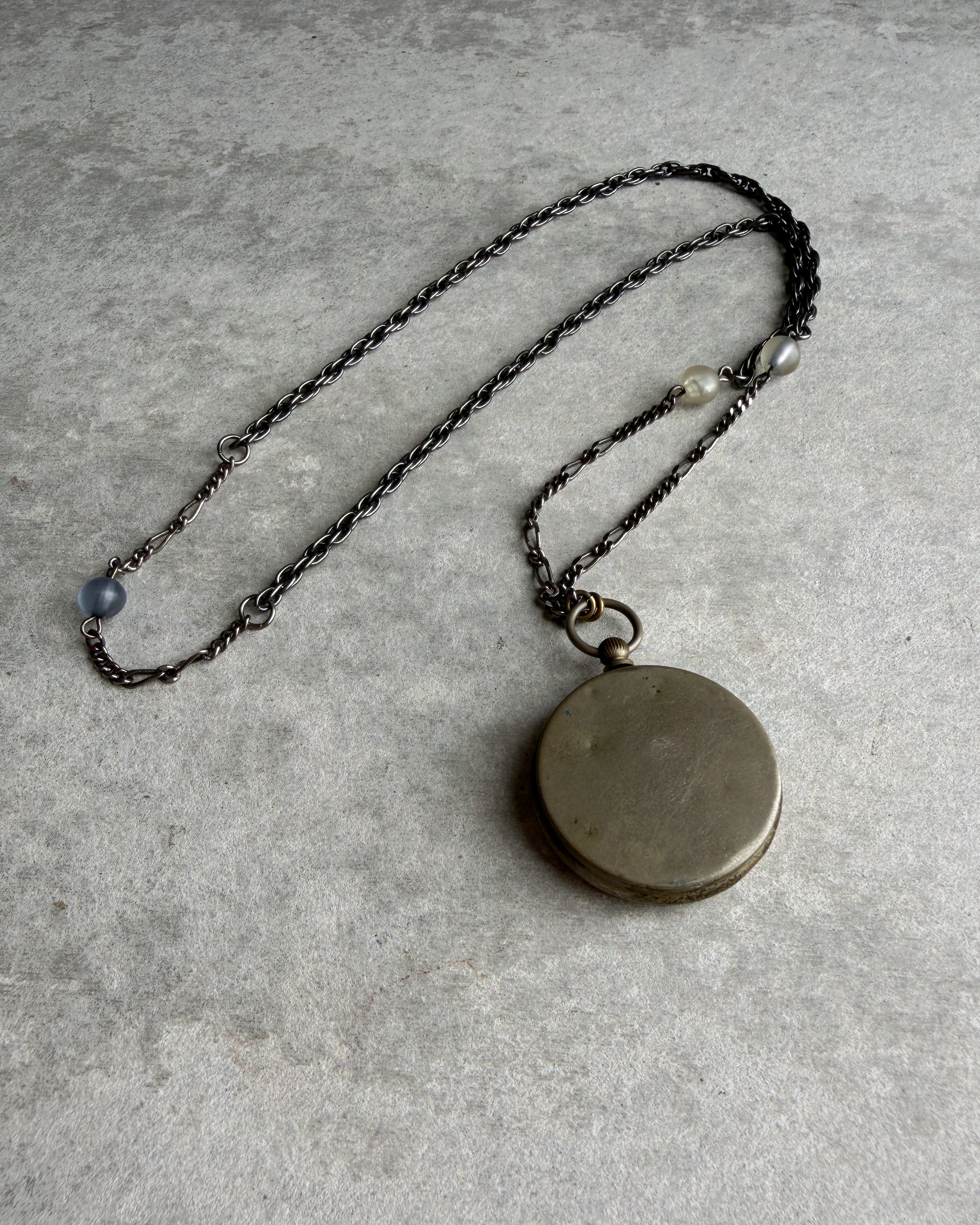 modern marcel : vintage Japanese compass pendant necklace