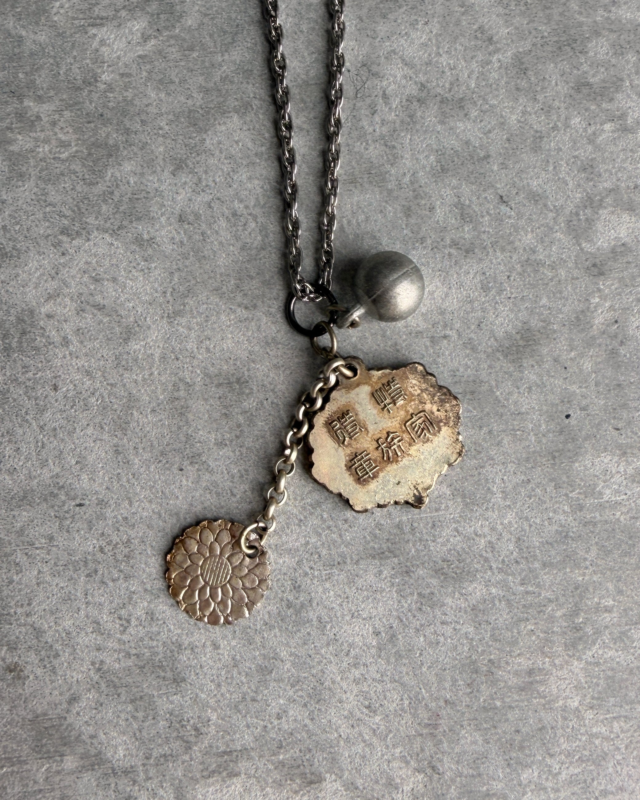 modern marcel : vintage Japanese Boy Scout medallion pendant necklace