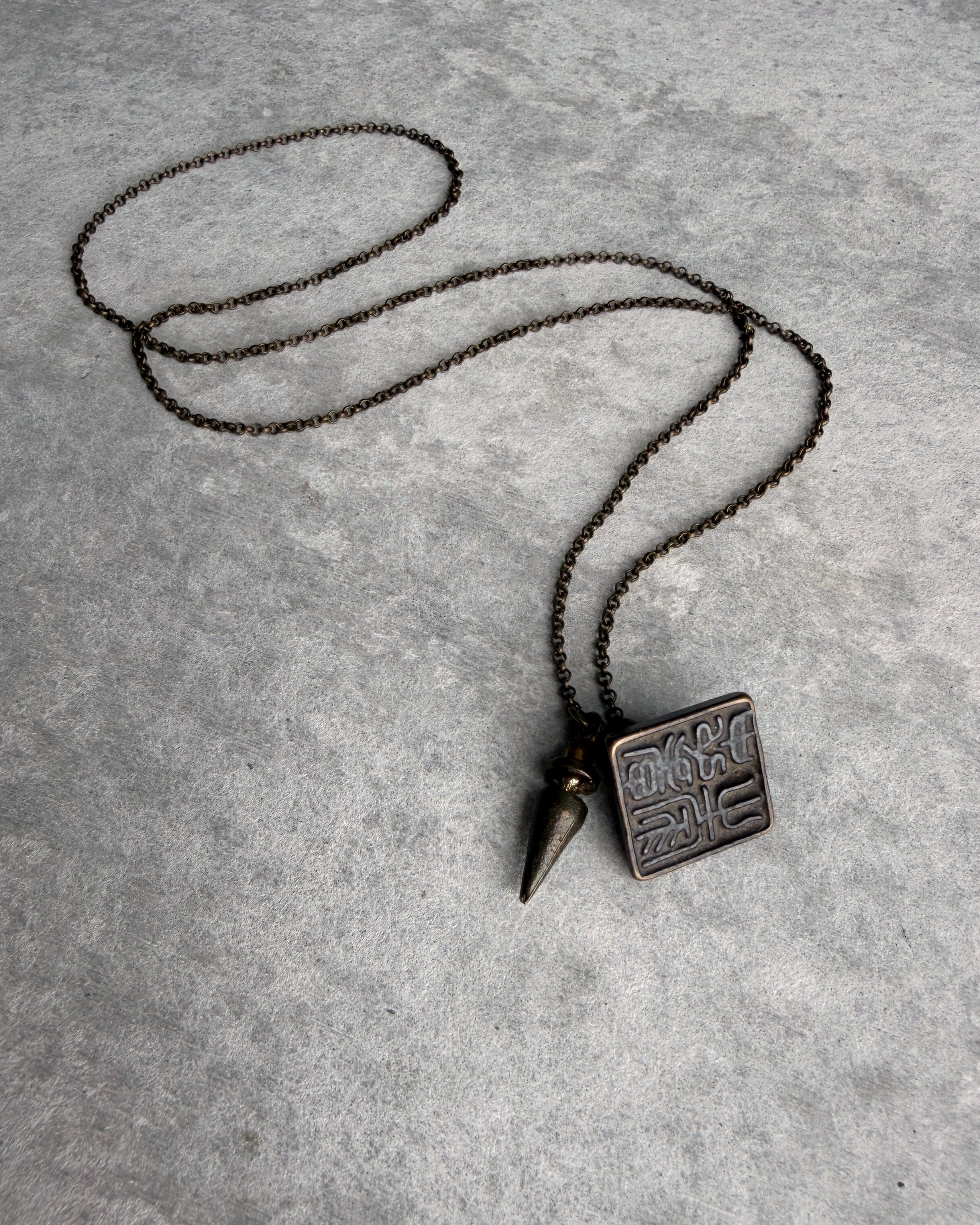 modern marcel : vintage Japanese hanko pendant necklace