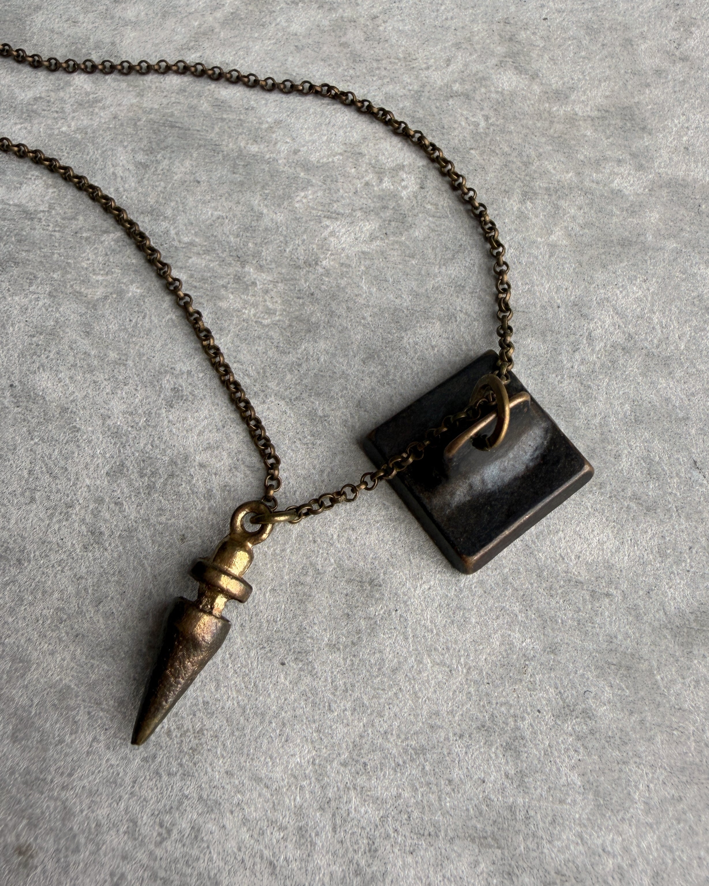 modern marcel : vintage Japanese hanko pendant necklace