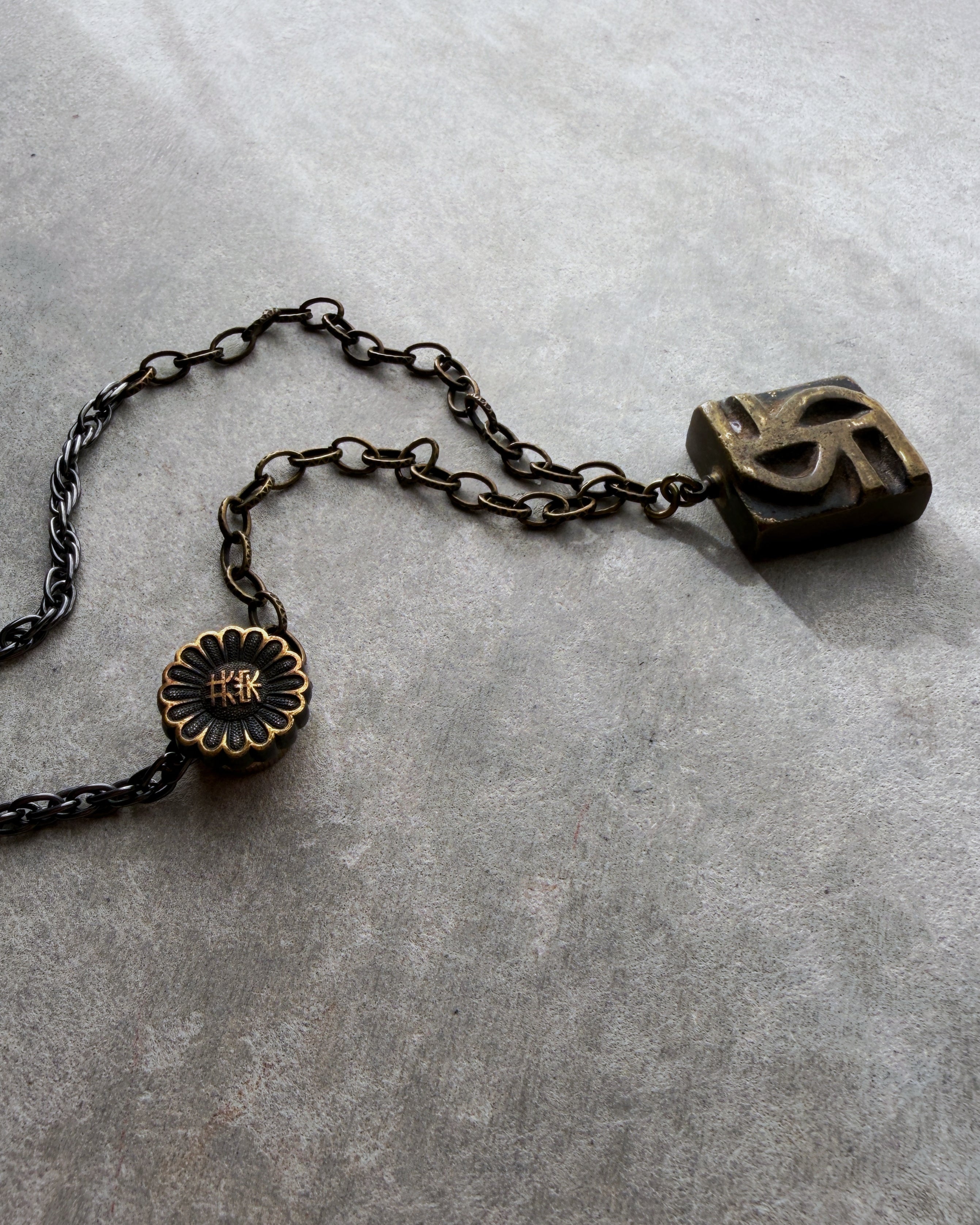 modern marcel : vintage Japanese hanko pendant necklace