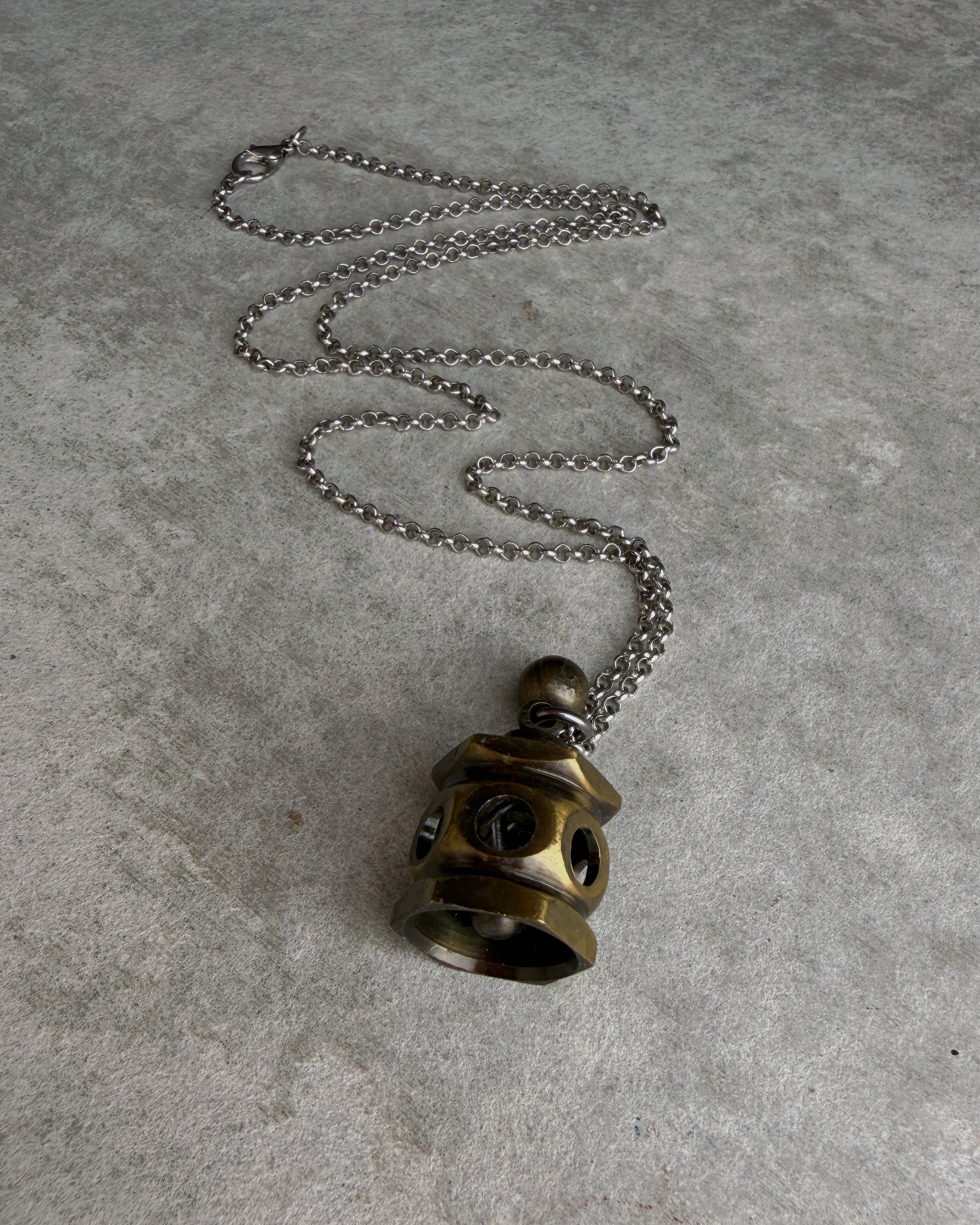 modern marcel : vintage Japanese miniature bell pendant necklace