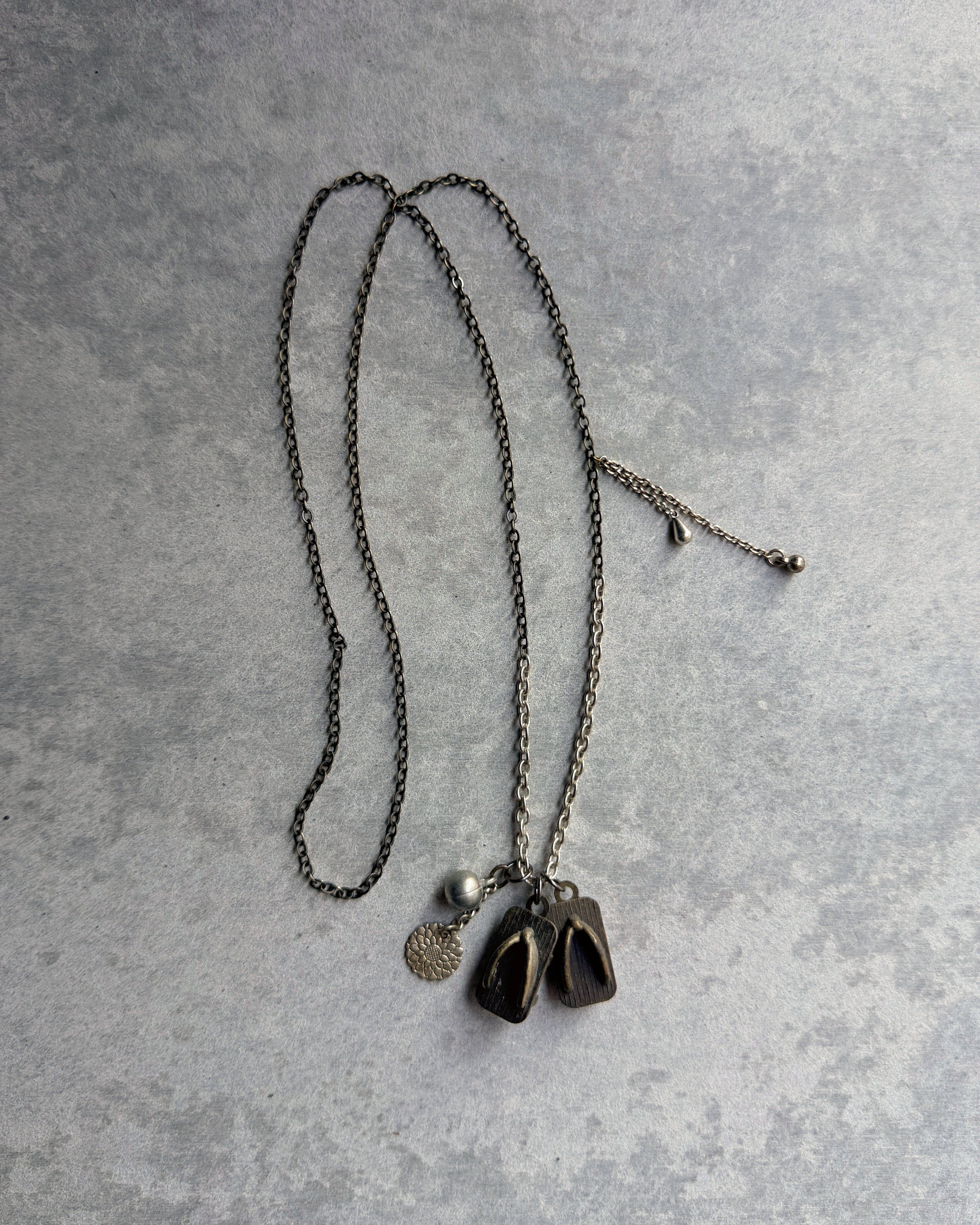 modern marcel : vintage Japanese geta pendant necklace