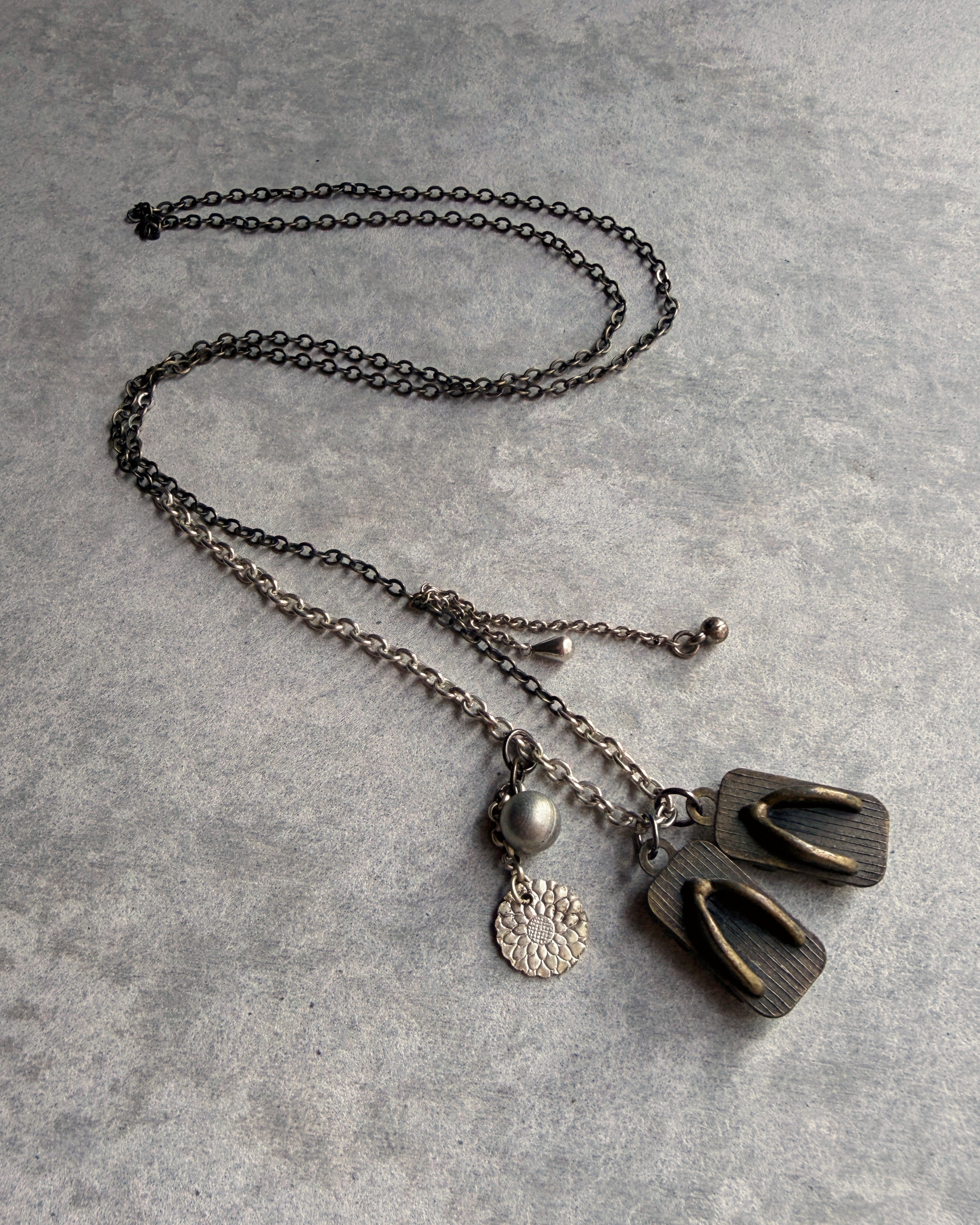 modern marcel : vintage Japanese geta pendant necklace