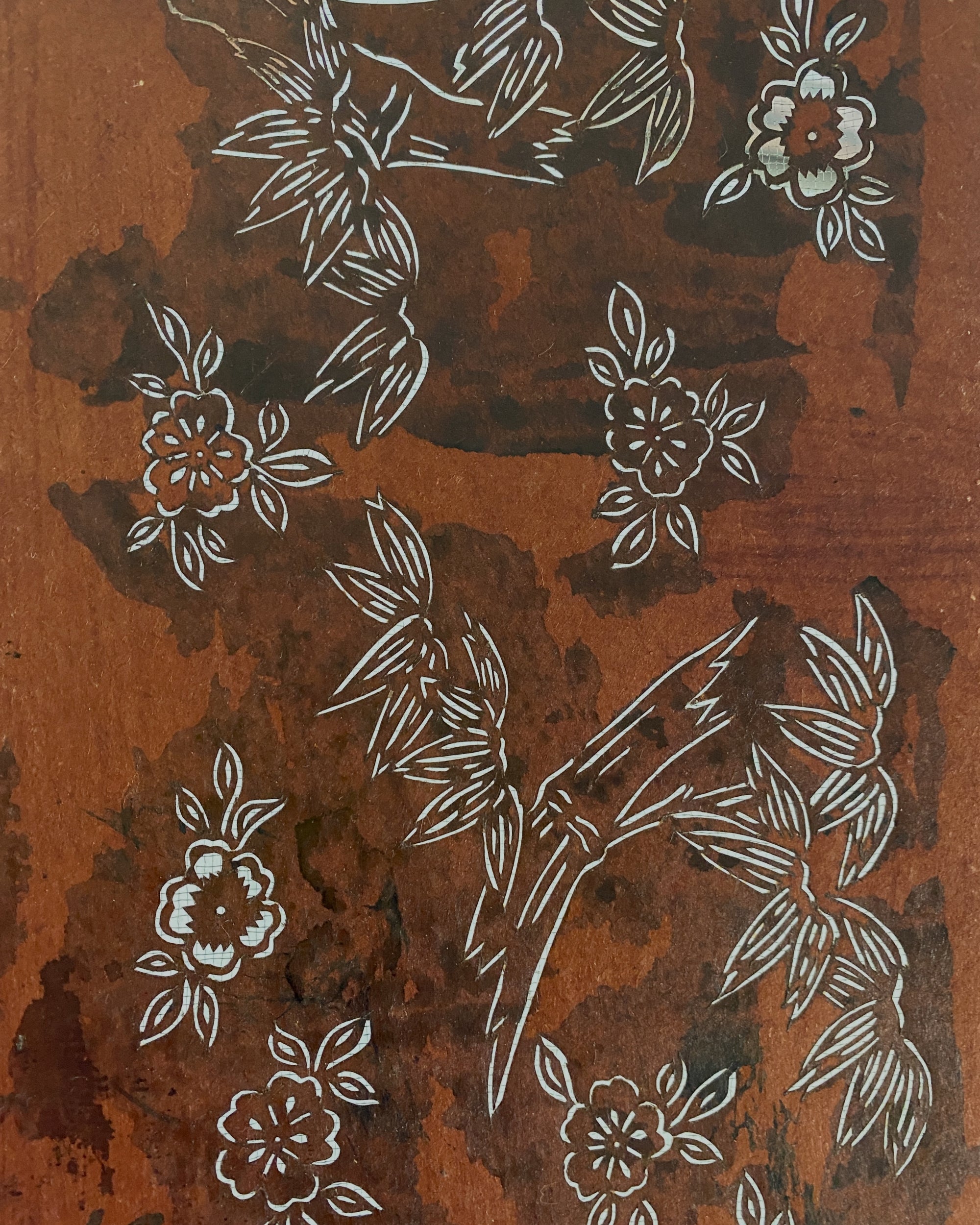 vintage japanese katagami stencil