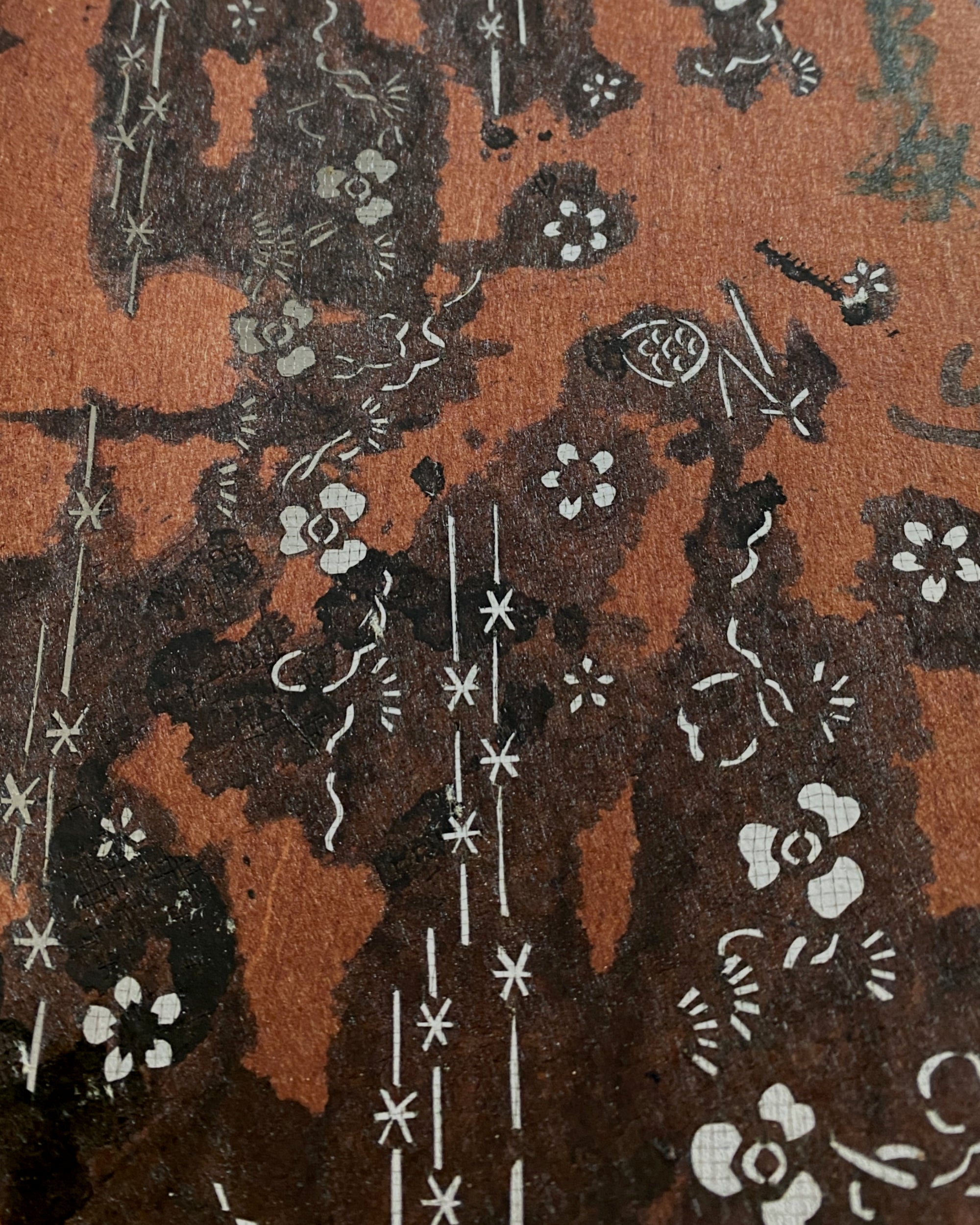 vintage japanese katagami stencil