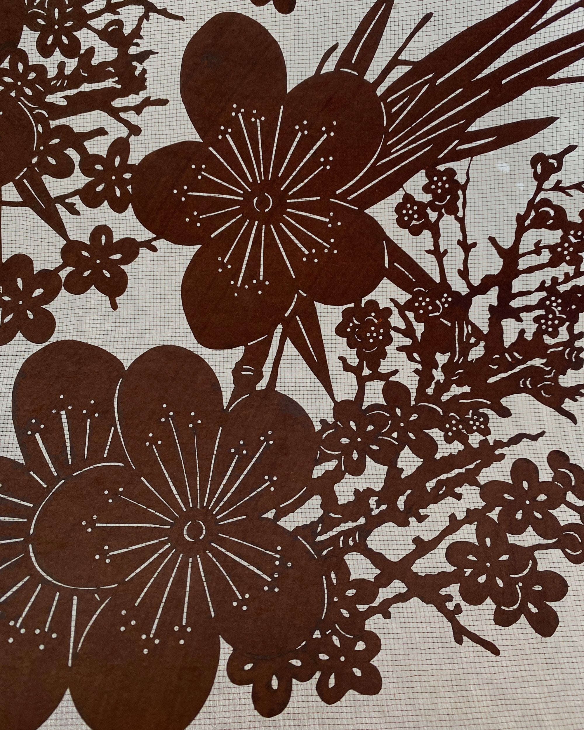 vintage japanese katagami stencil