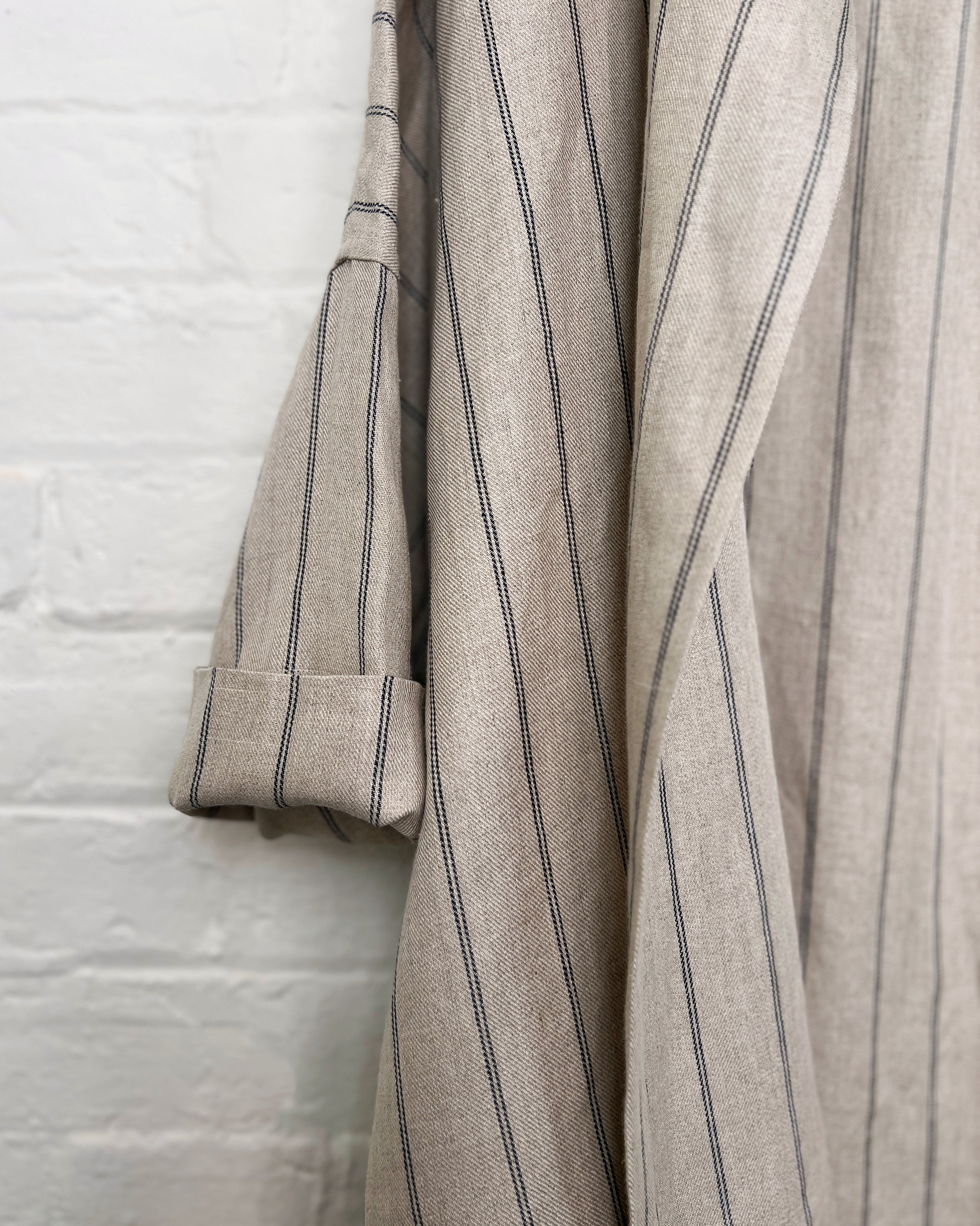 LJ struthers: linen stripe ballad coat