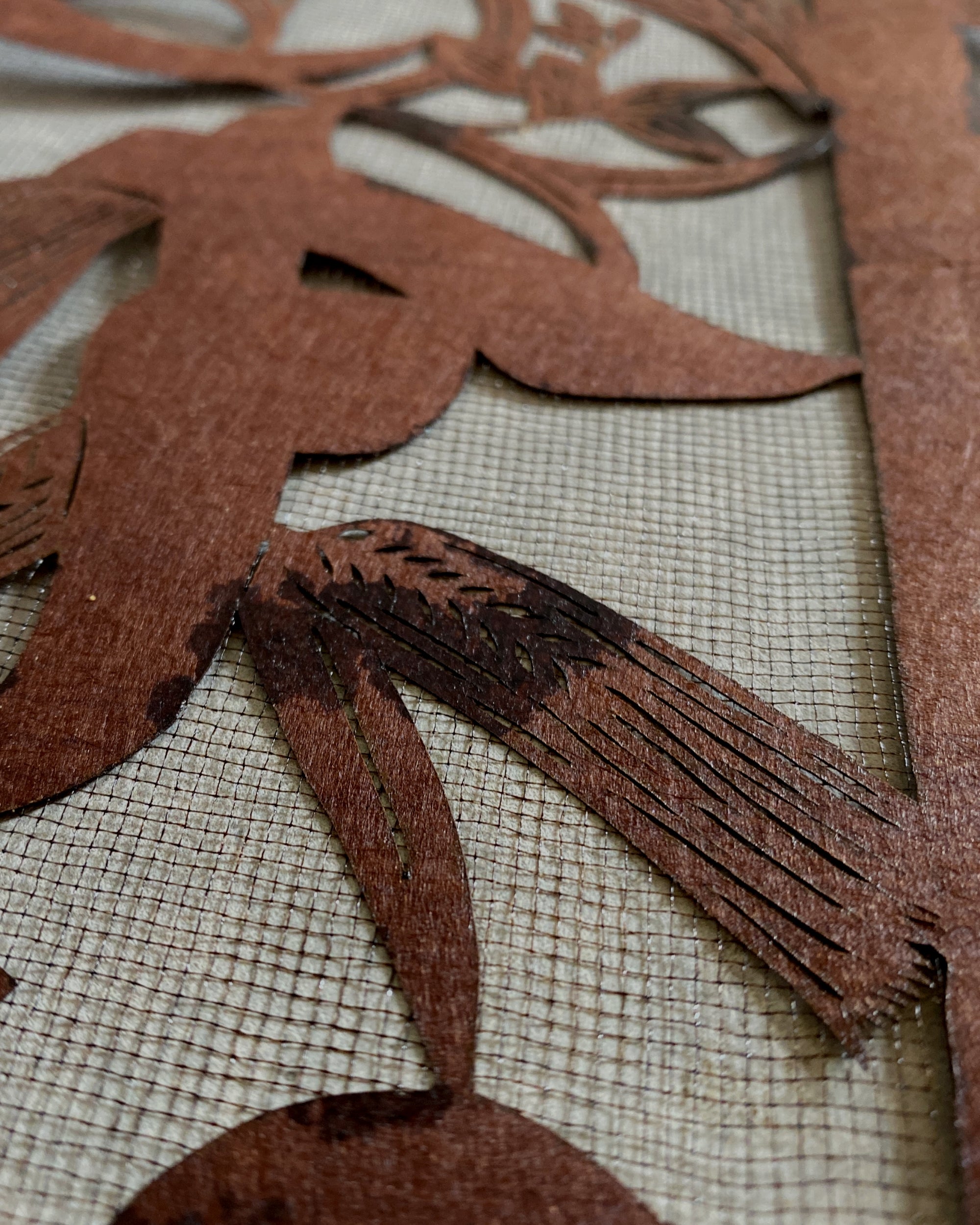 vintage japanese katagami stencil
