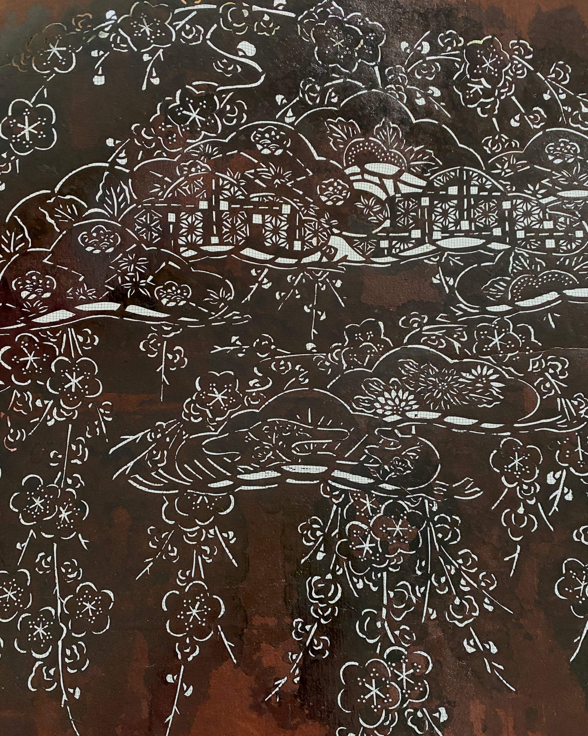 vintage japanese katagami stencil