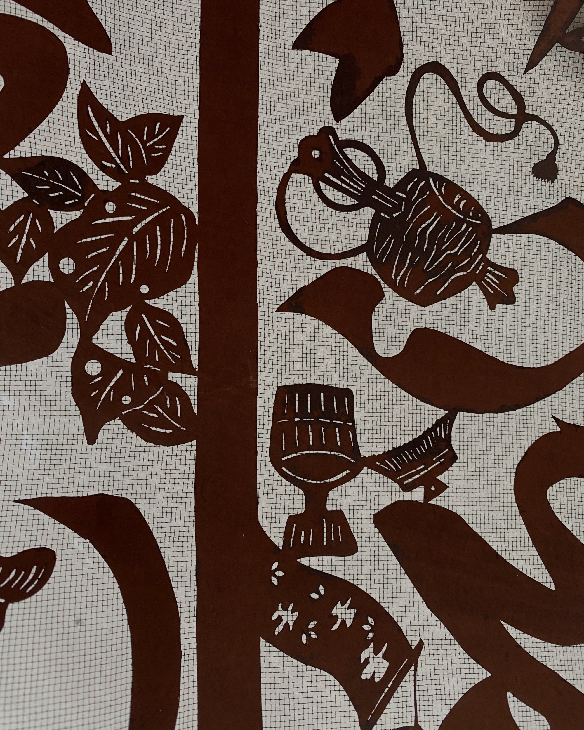 vintage japanese katagami stencil