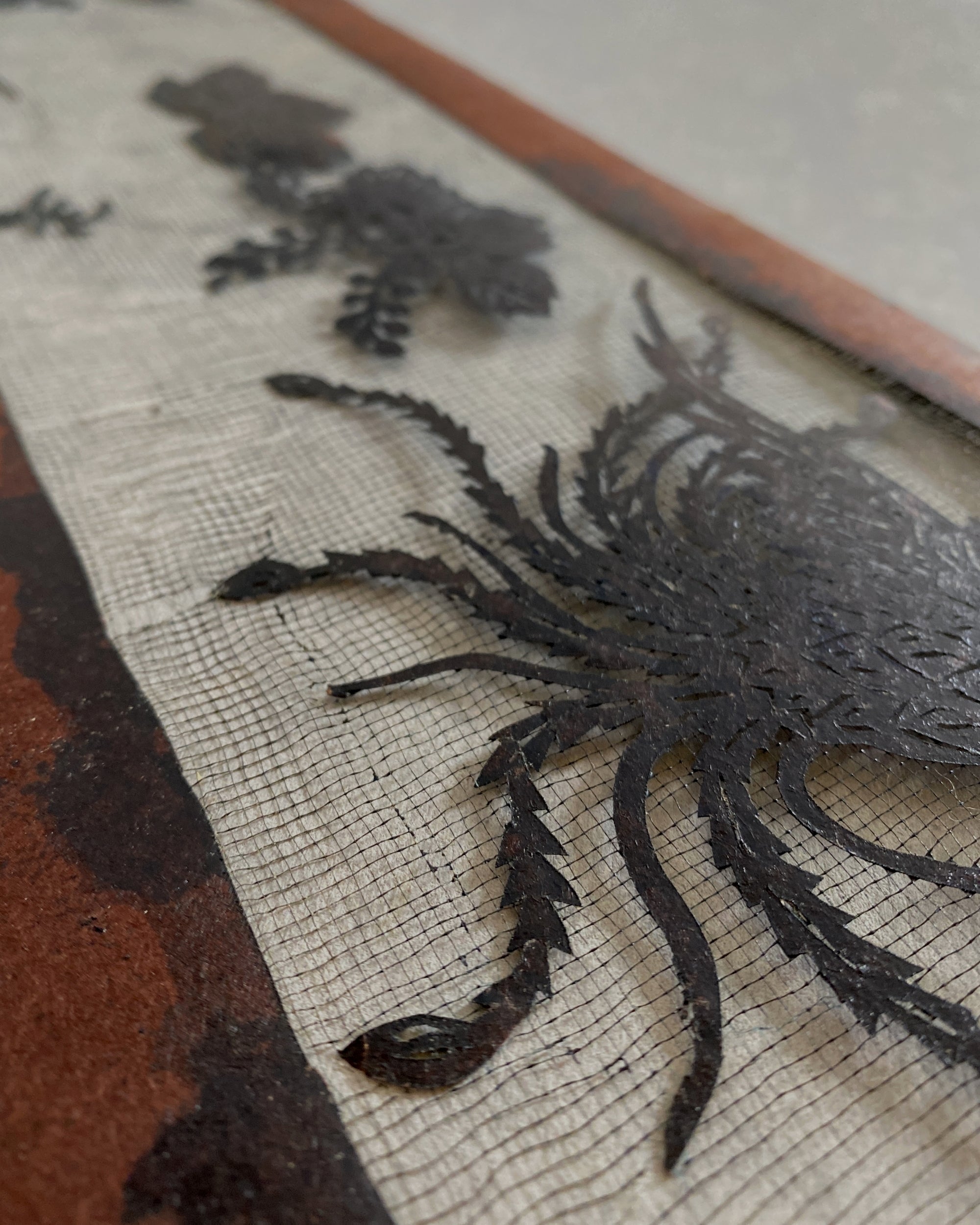 vintage japanese katagami stencil
