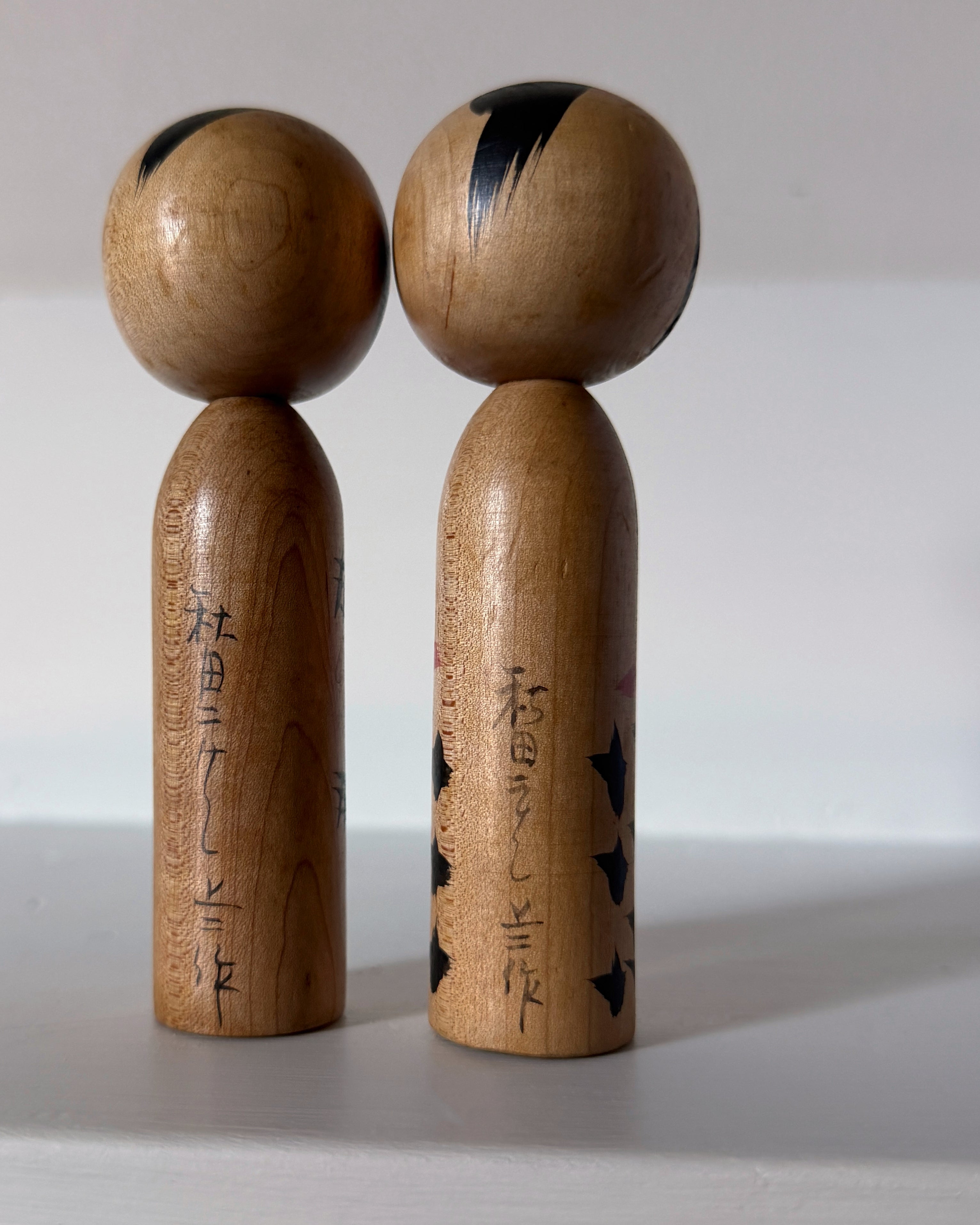 vintage kokeshi pair