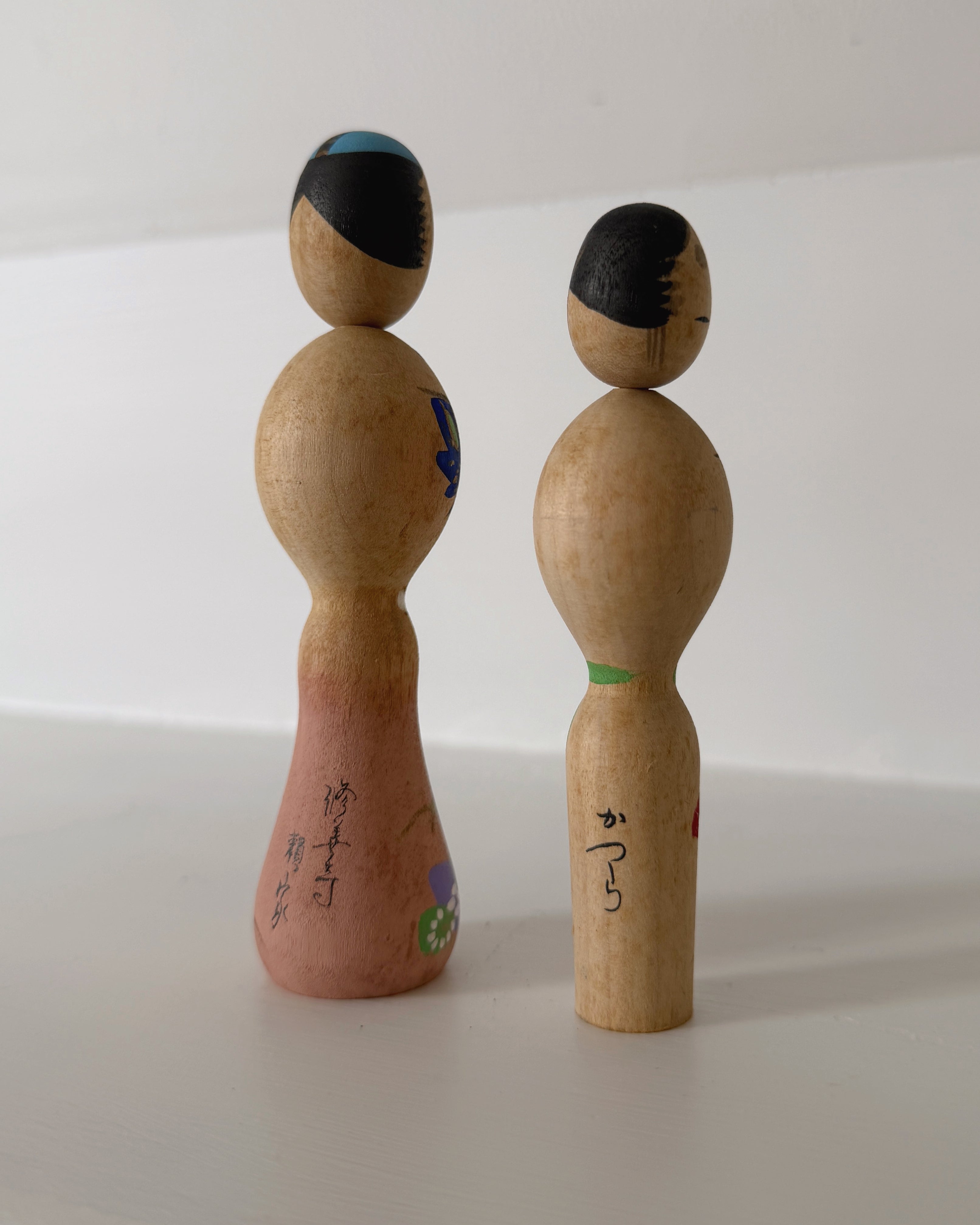 vintage kokeshi pair