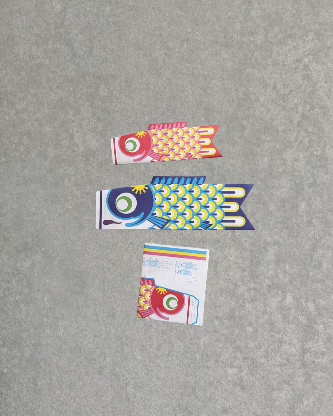 vintage paper koi
