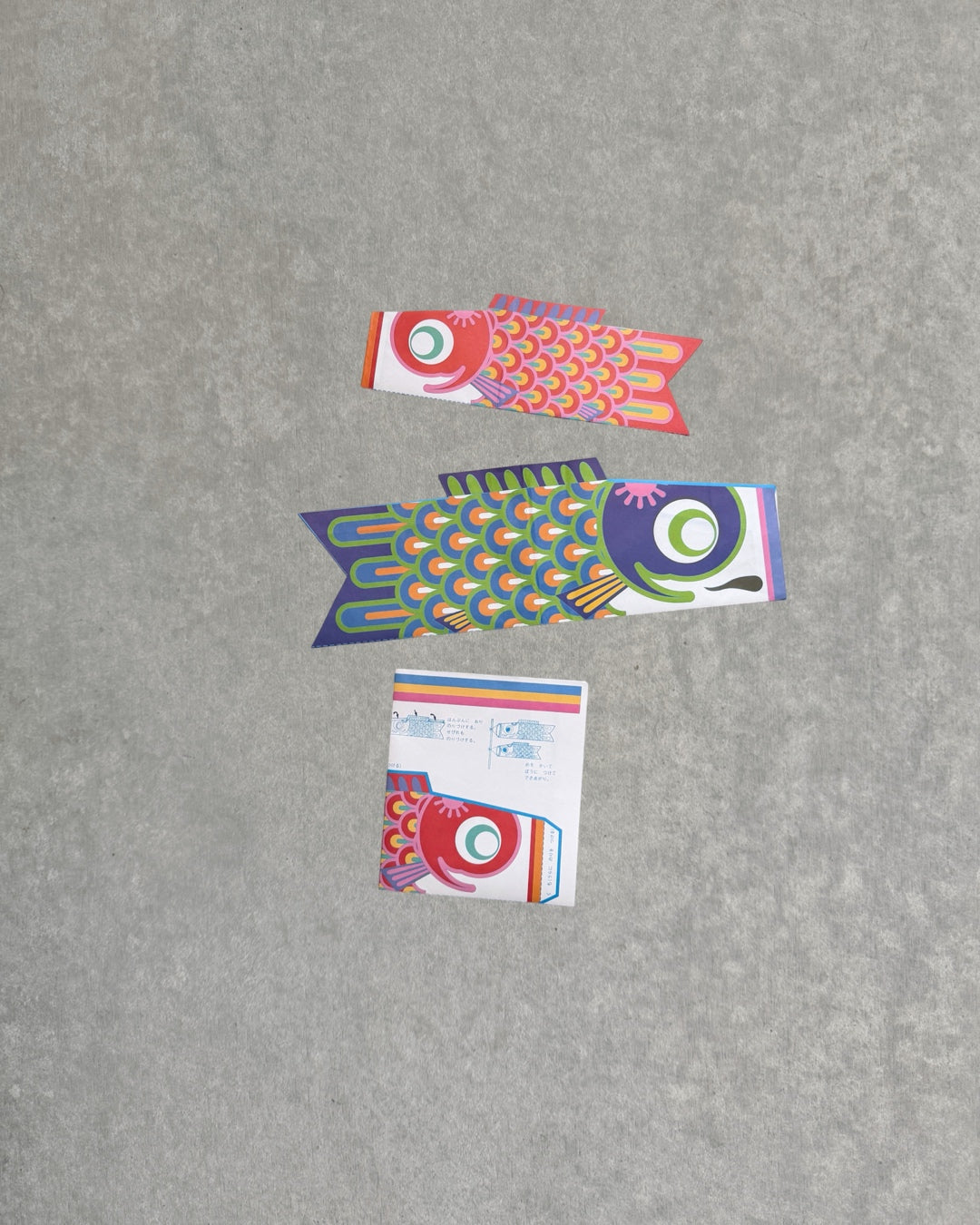 vintage paper koi