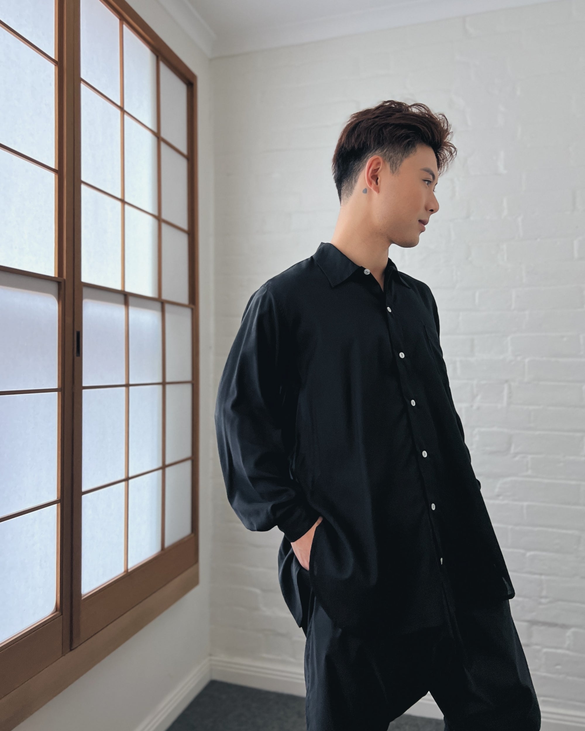 LJ struthers : light weight wool and cotton shirt