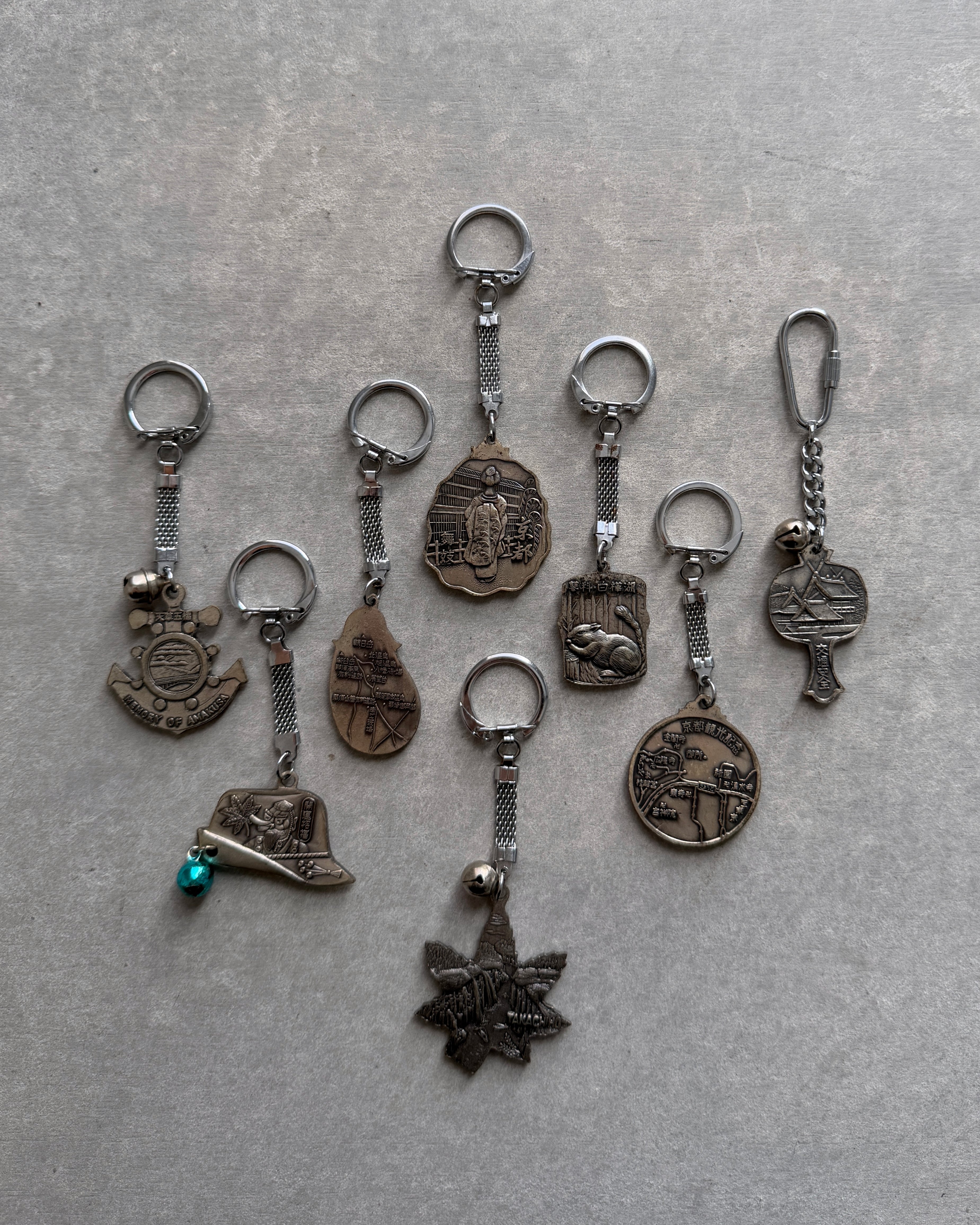 vintage Japanese key rings