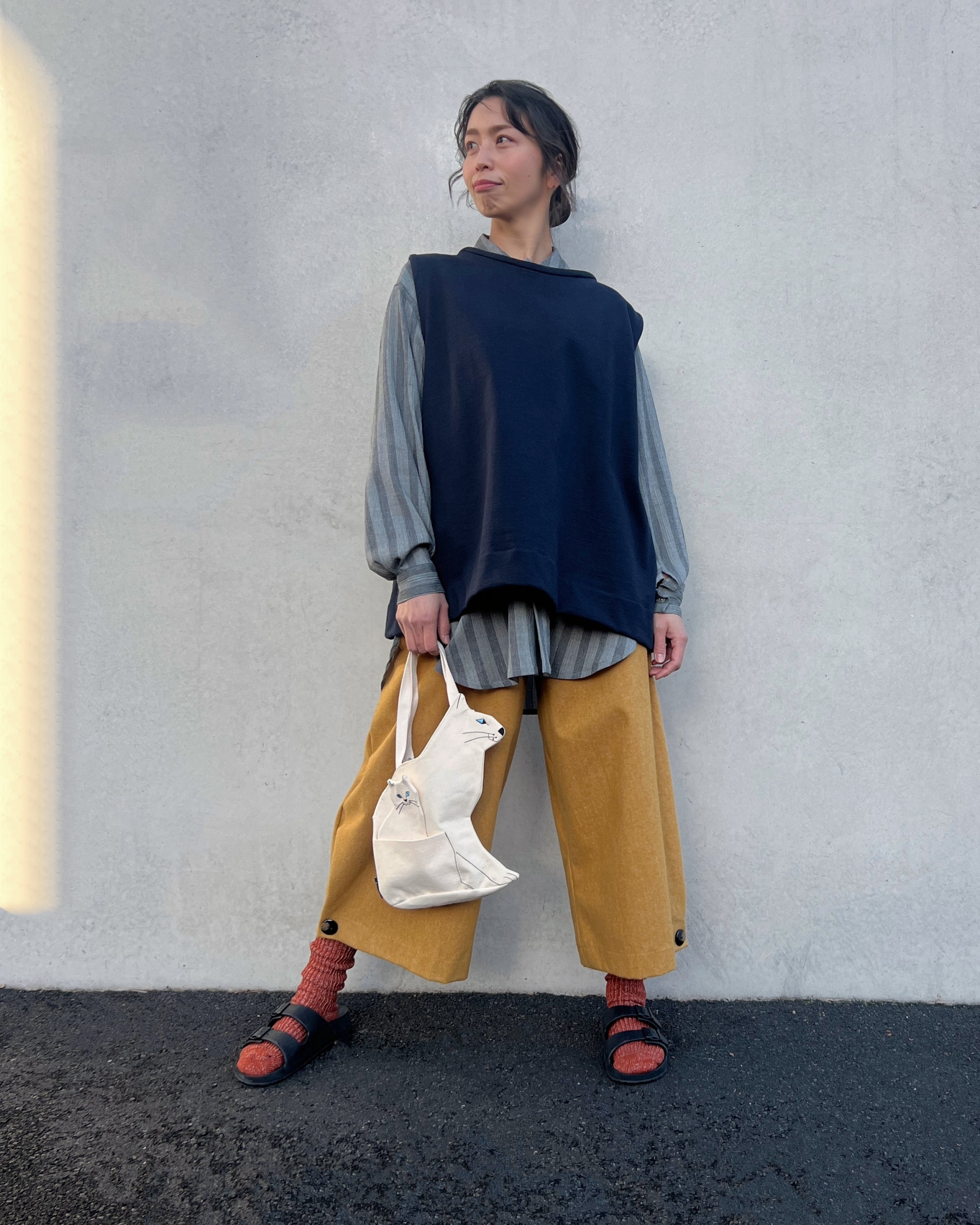 LJ struthers : brushed cotton pants