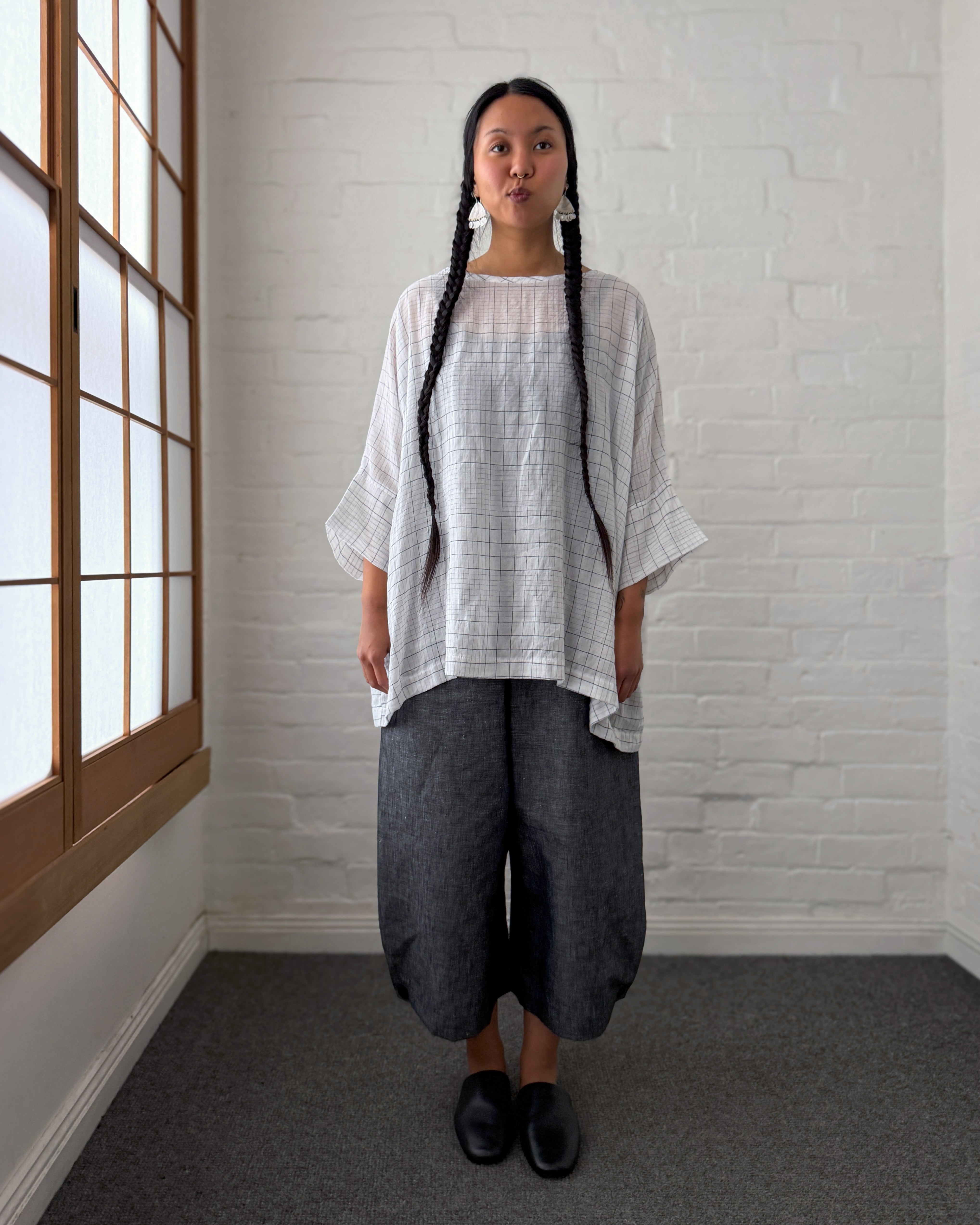 LJ struthers : cotton wide leg pants