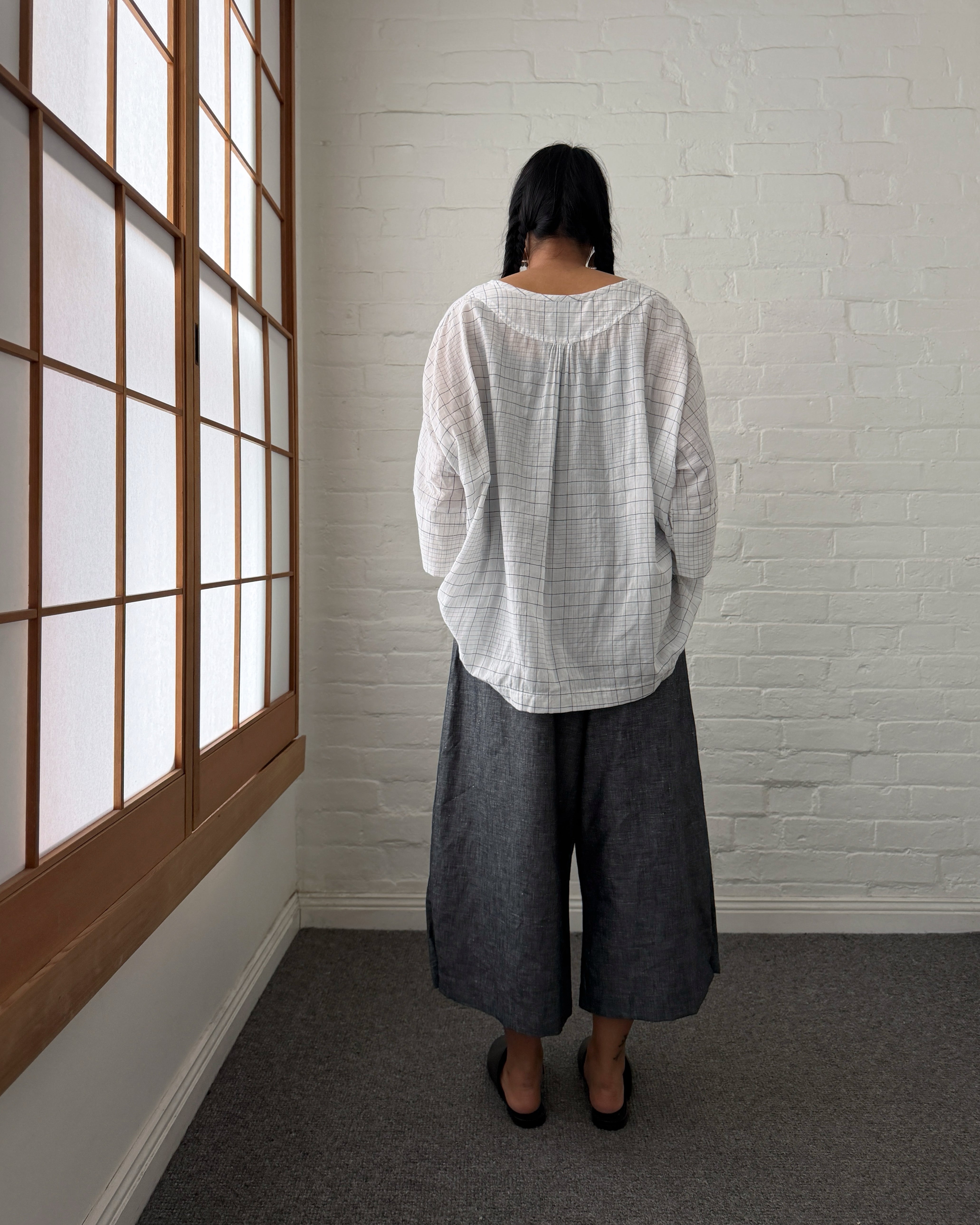 LJ struthers : cotton wide leg pants