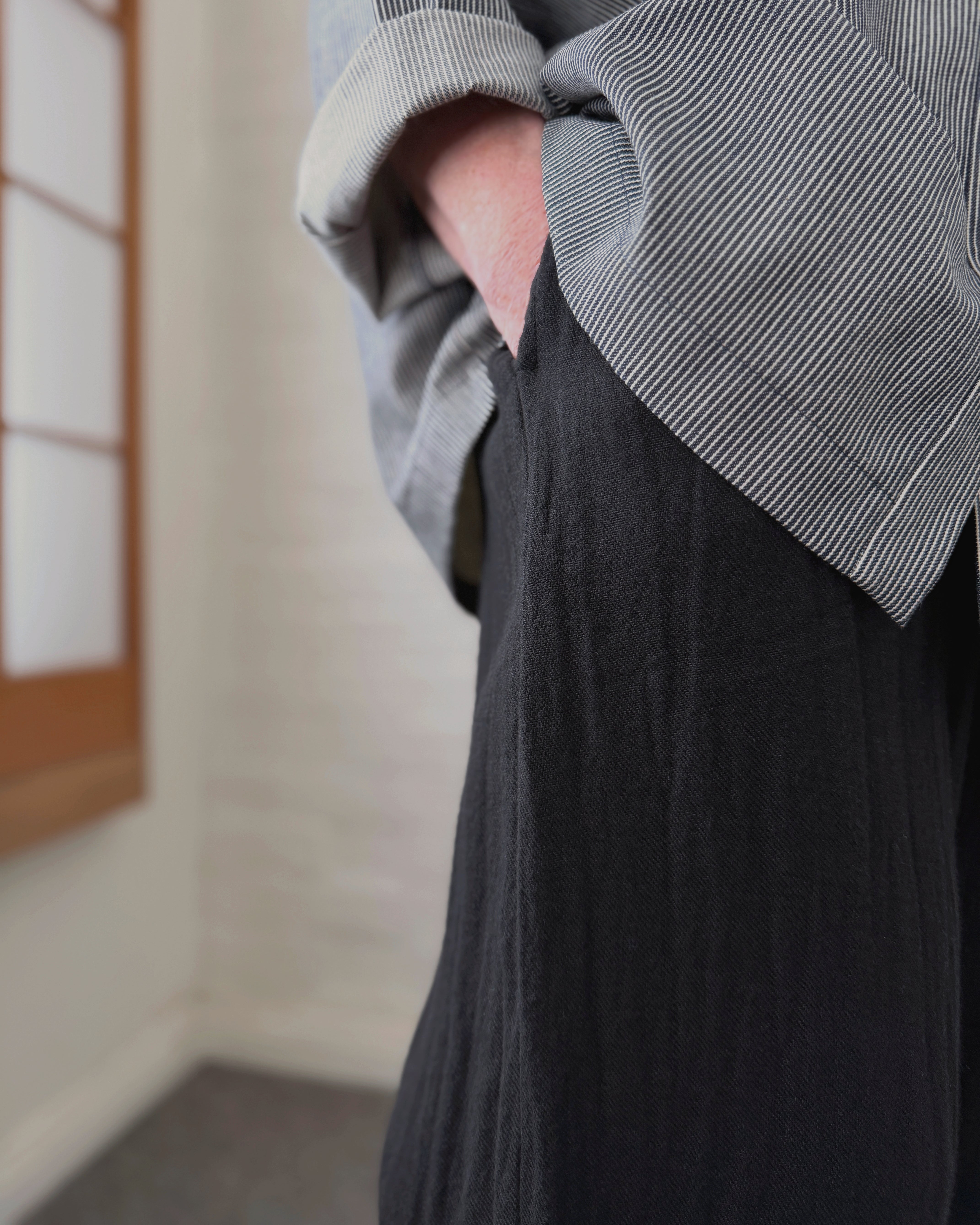 LJ struthers : ramie linen wide leg pants