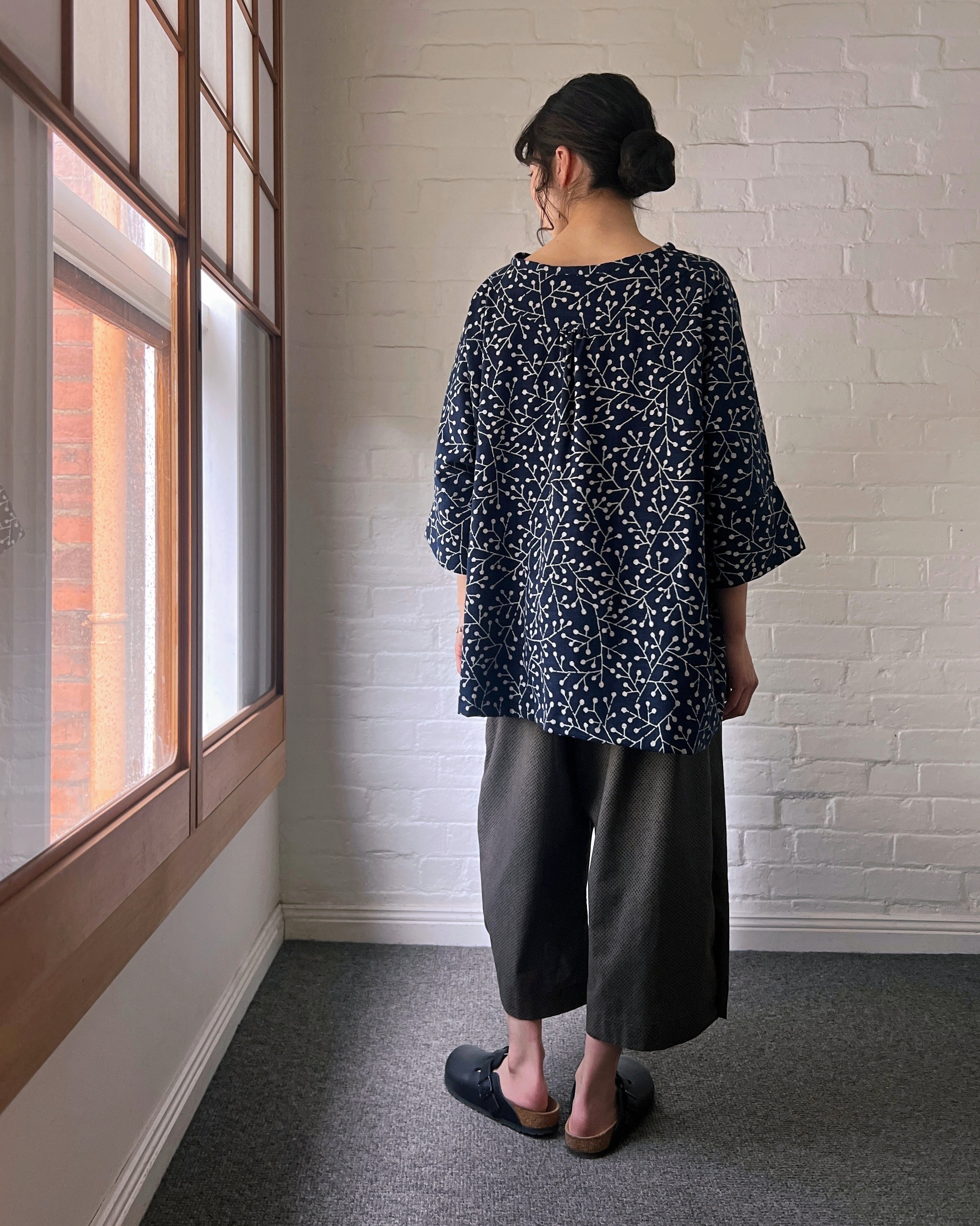 LJ struthers : cotton wide leg pants