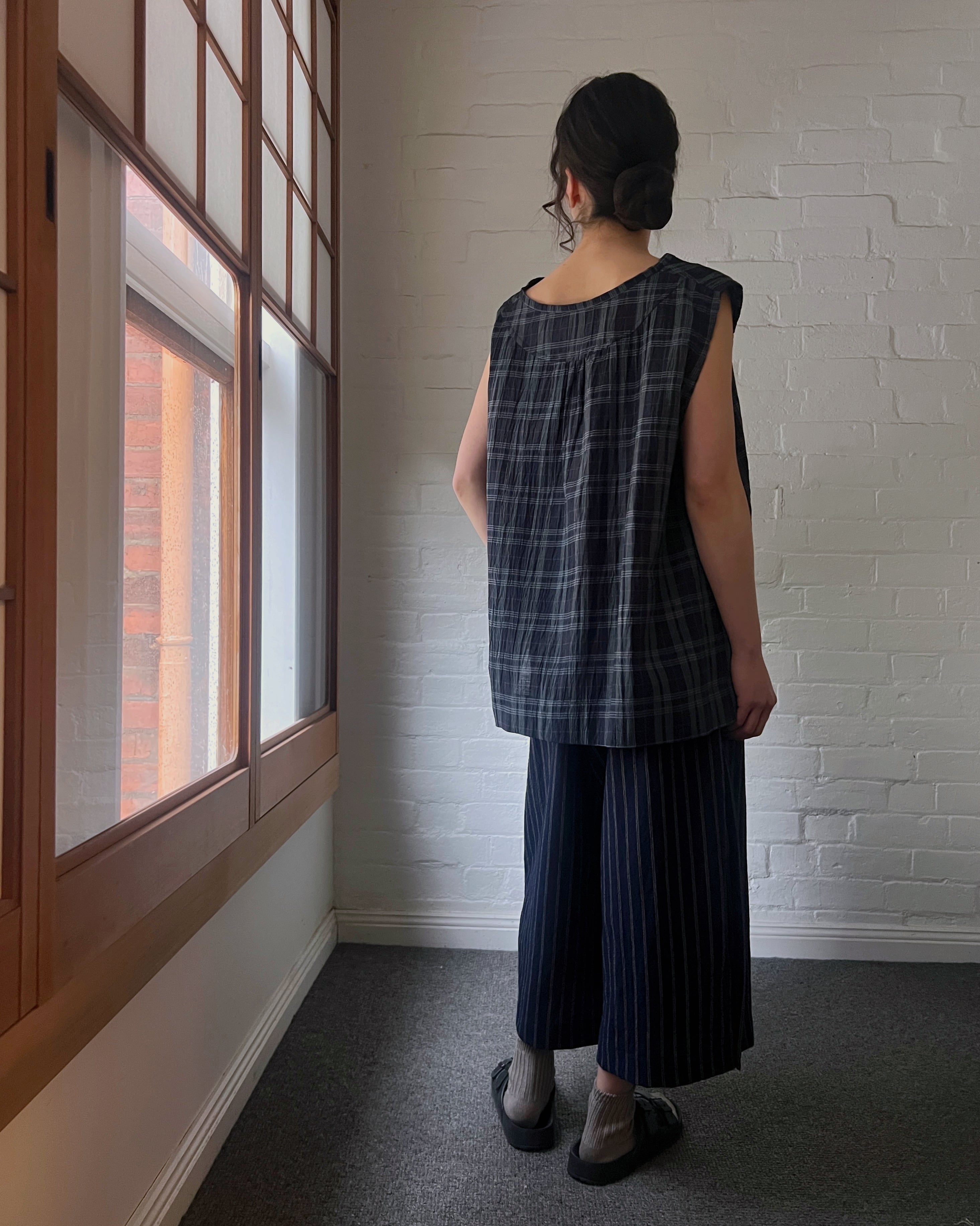 LJ struthers : striped cotton pants