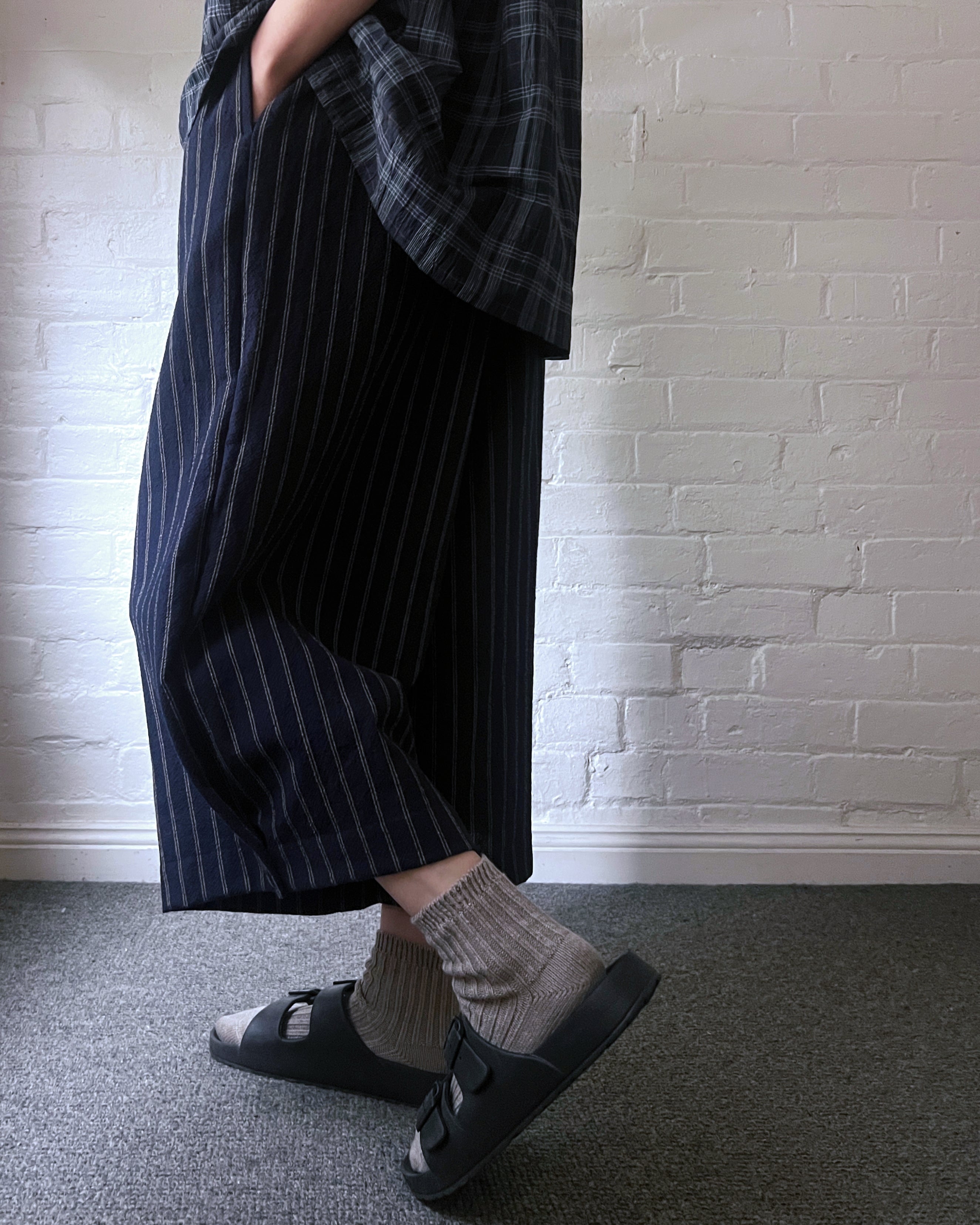 LJ struthers : striped cotton pants
